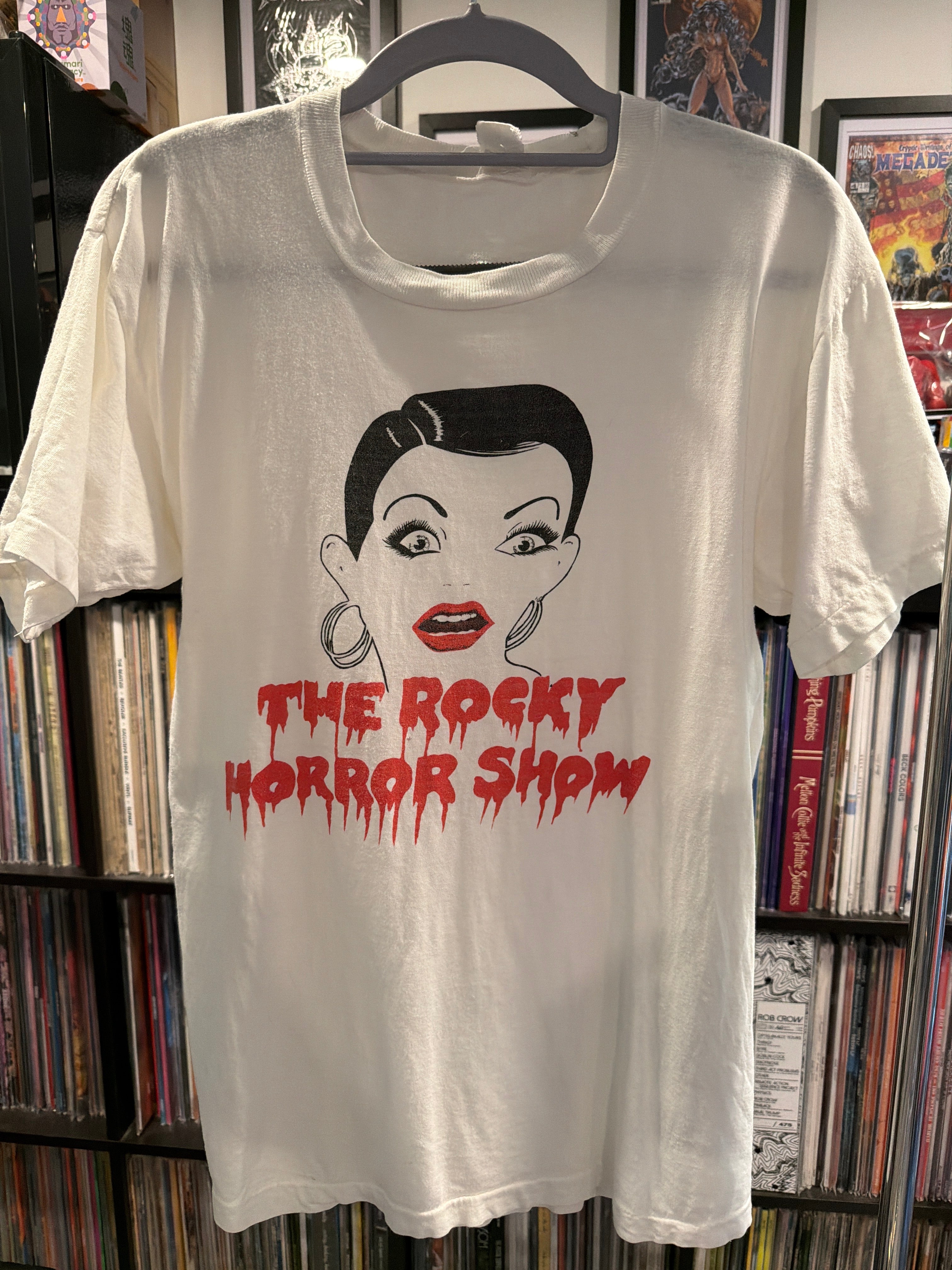 80s Rocky Horror Picture Show White Thin Vintage M/L T Shirt