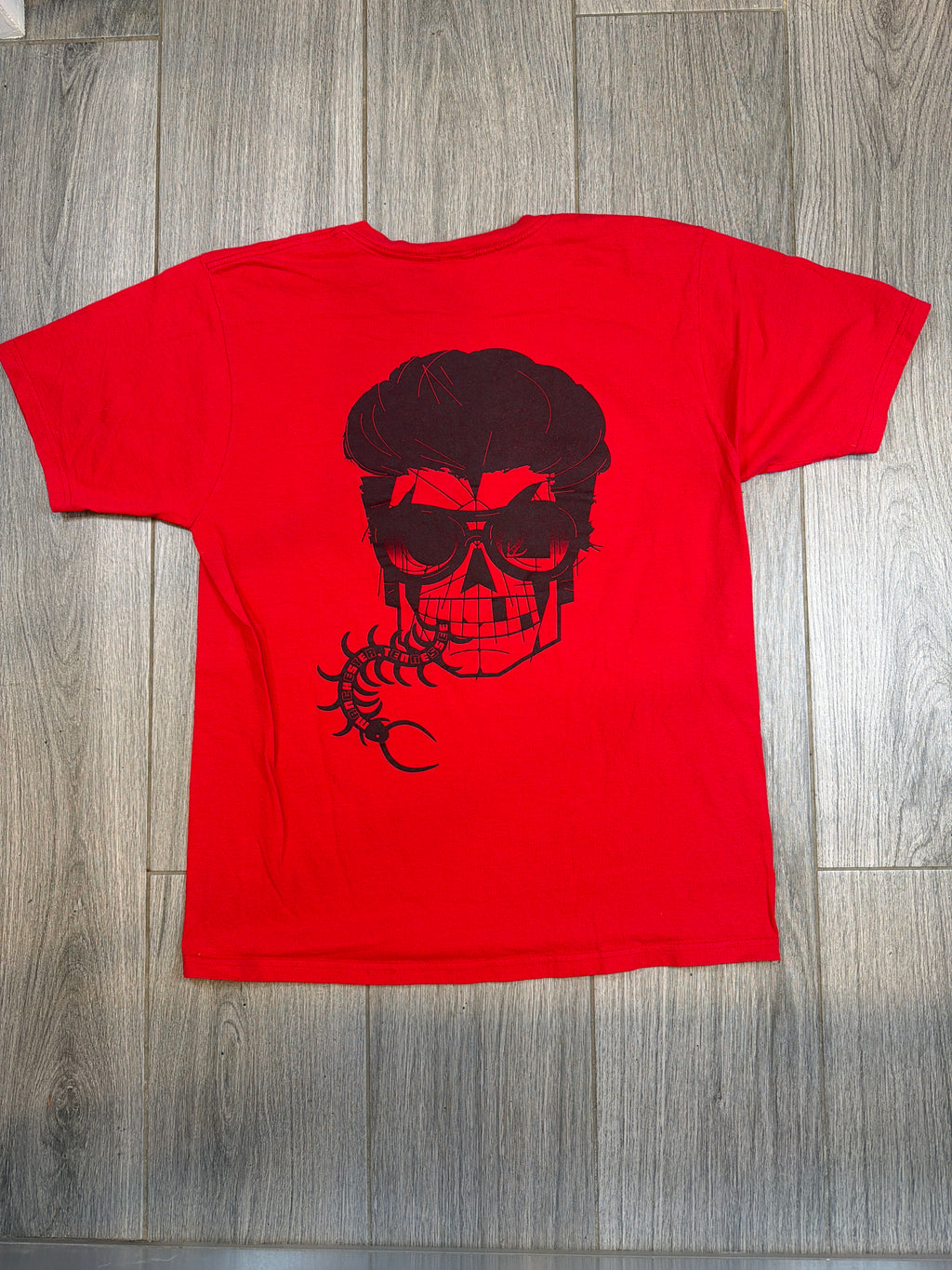 08 Pearl Jam Bonnaroo Festival Red T-Shirt Elvis Large
