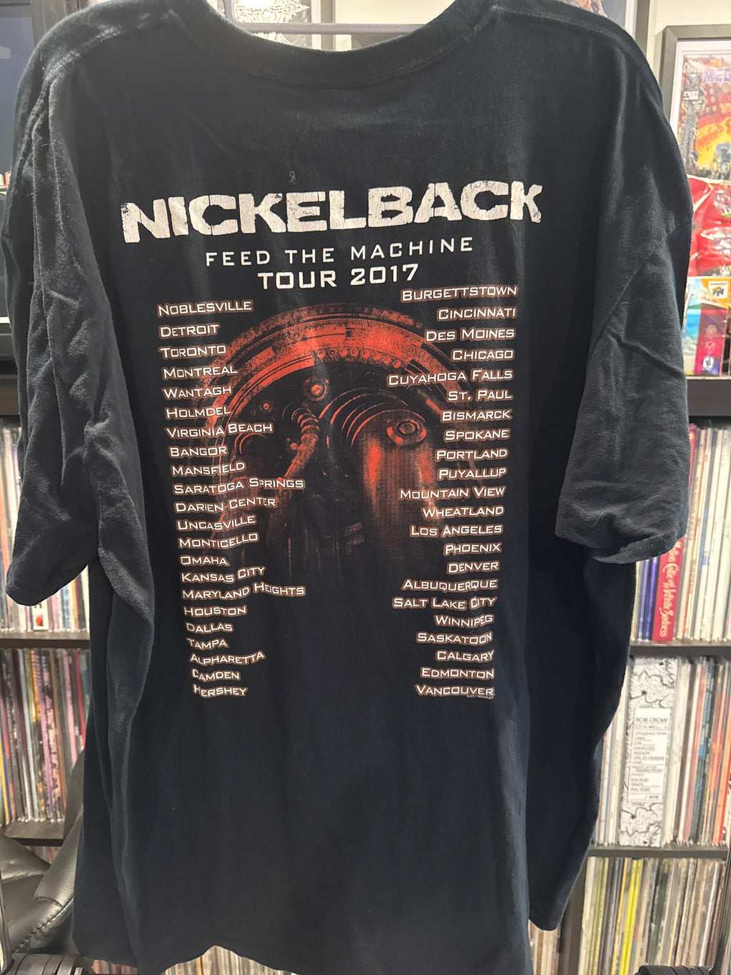 2017 Nickelback Feed the Machine Tour T Shirt Black 2xl Gildan
