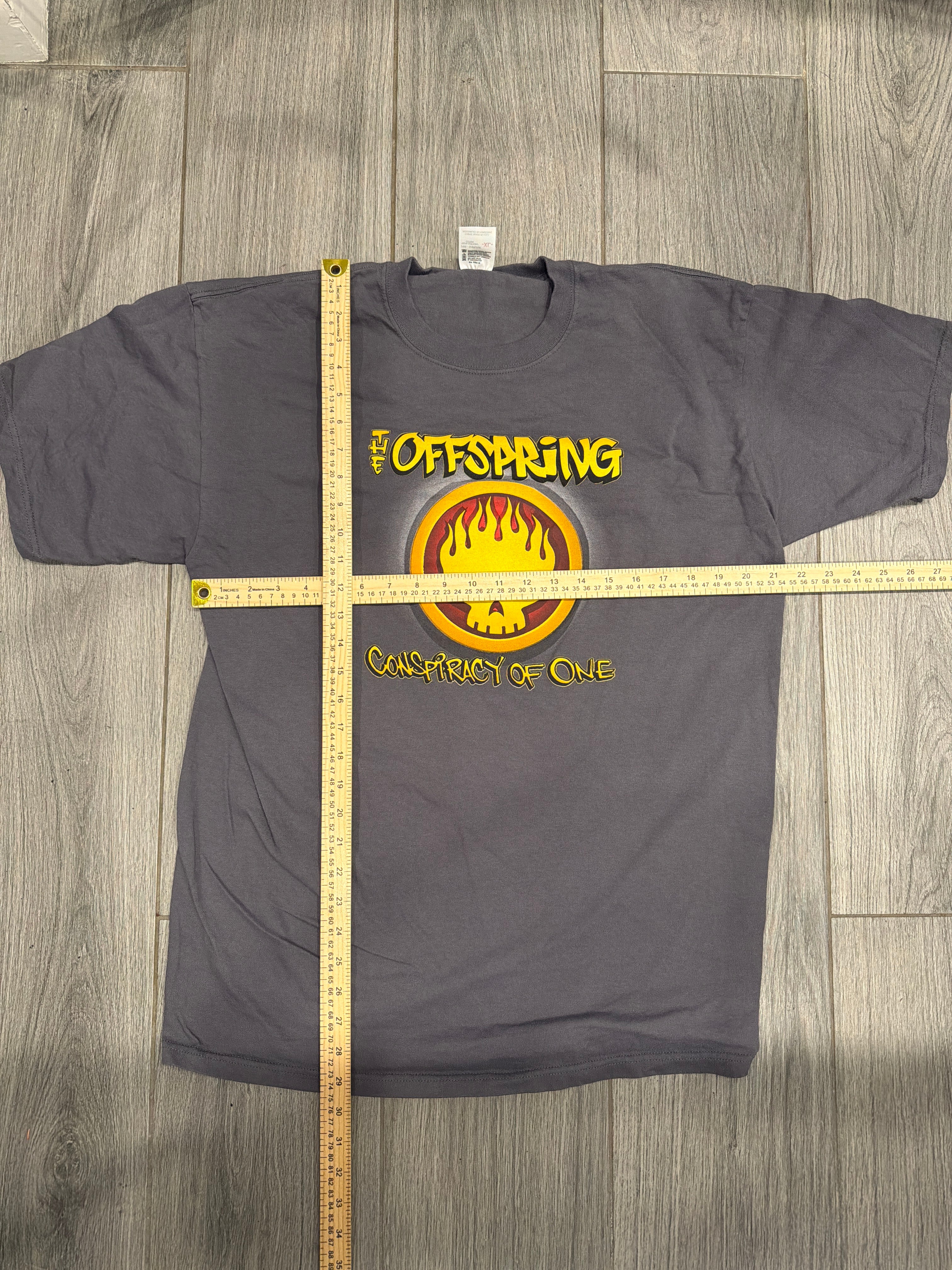 2000 The Offspring Conspiracy Of One Tour Grey Anvil T-Shirt XL