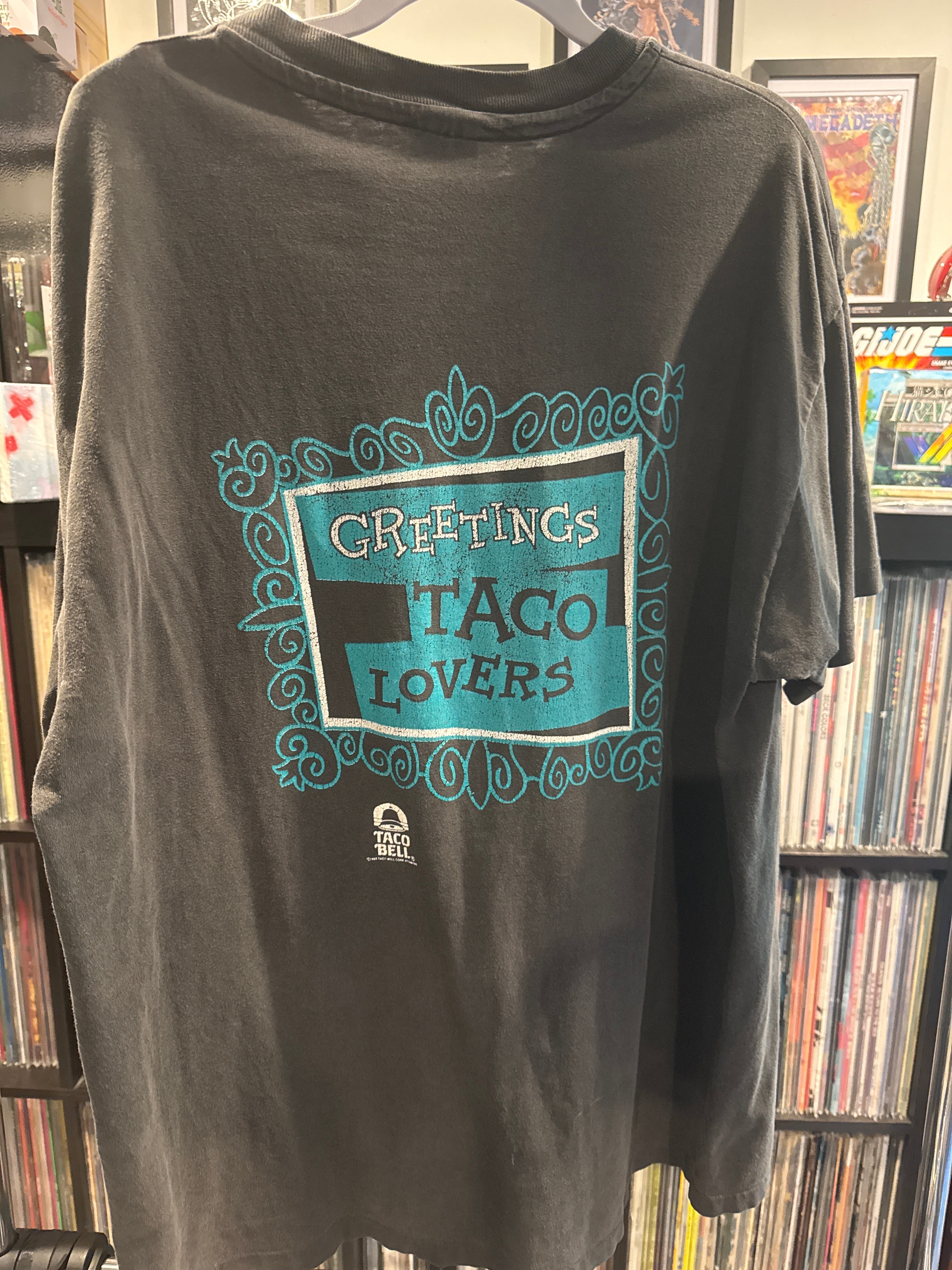 1993 Bullwinkle Taco Bell Greetings Taco Lovers XL Hanes Beefy Single Stitch