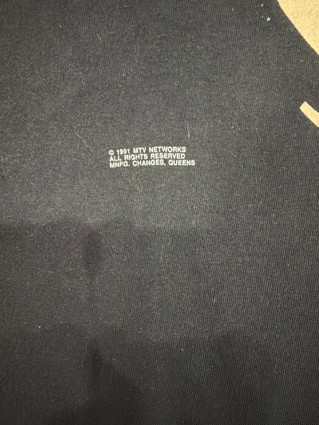 1991 Ren and Stimpy Show Nickelodeon MTV Black T-Shirt XL