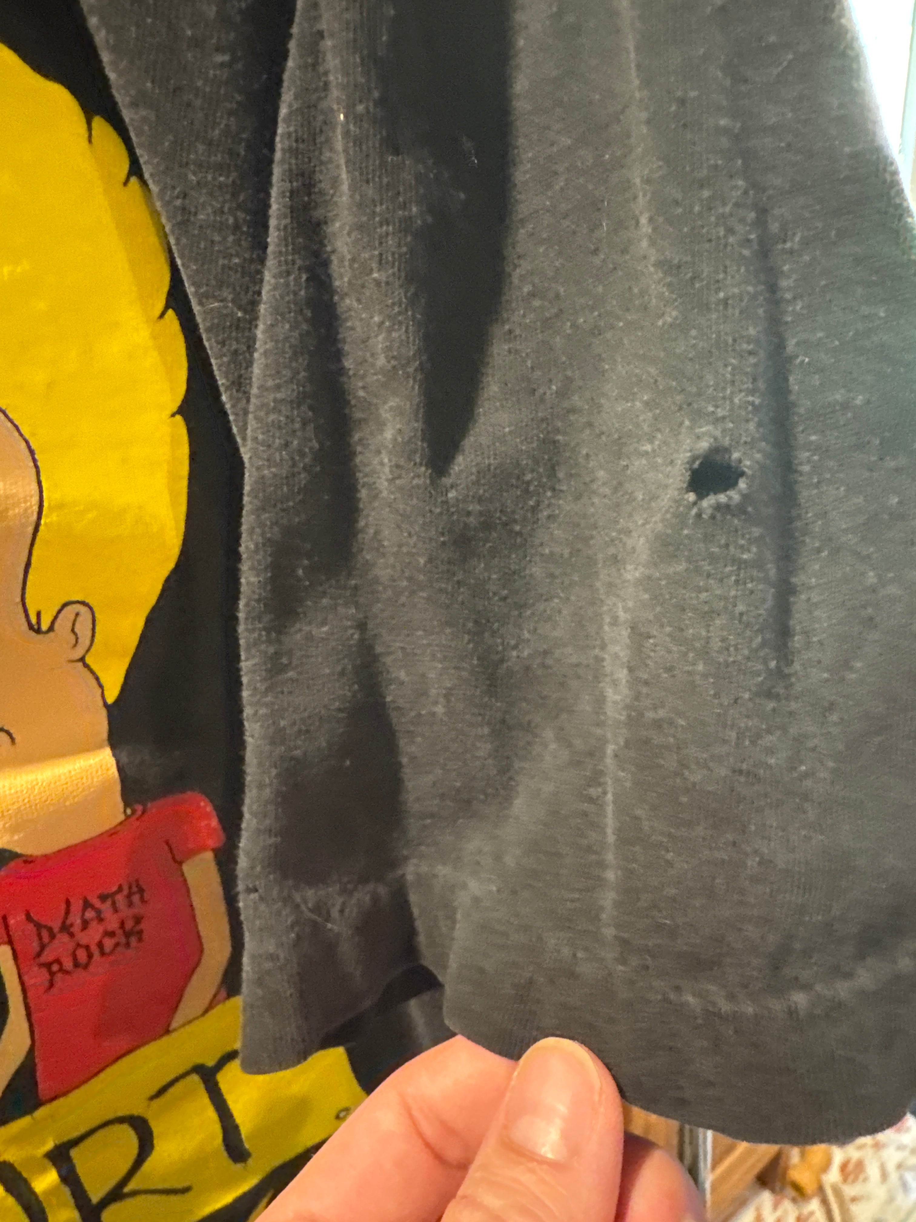 1993 Beavis and Butthead XL Tourchamp Distressed Black Shirt