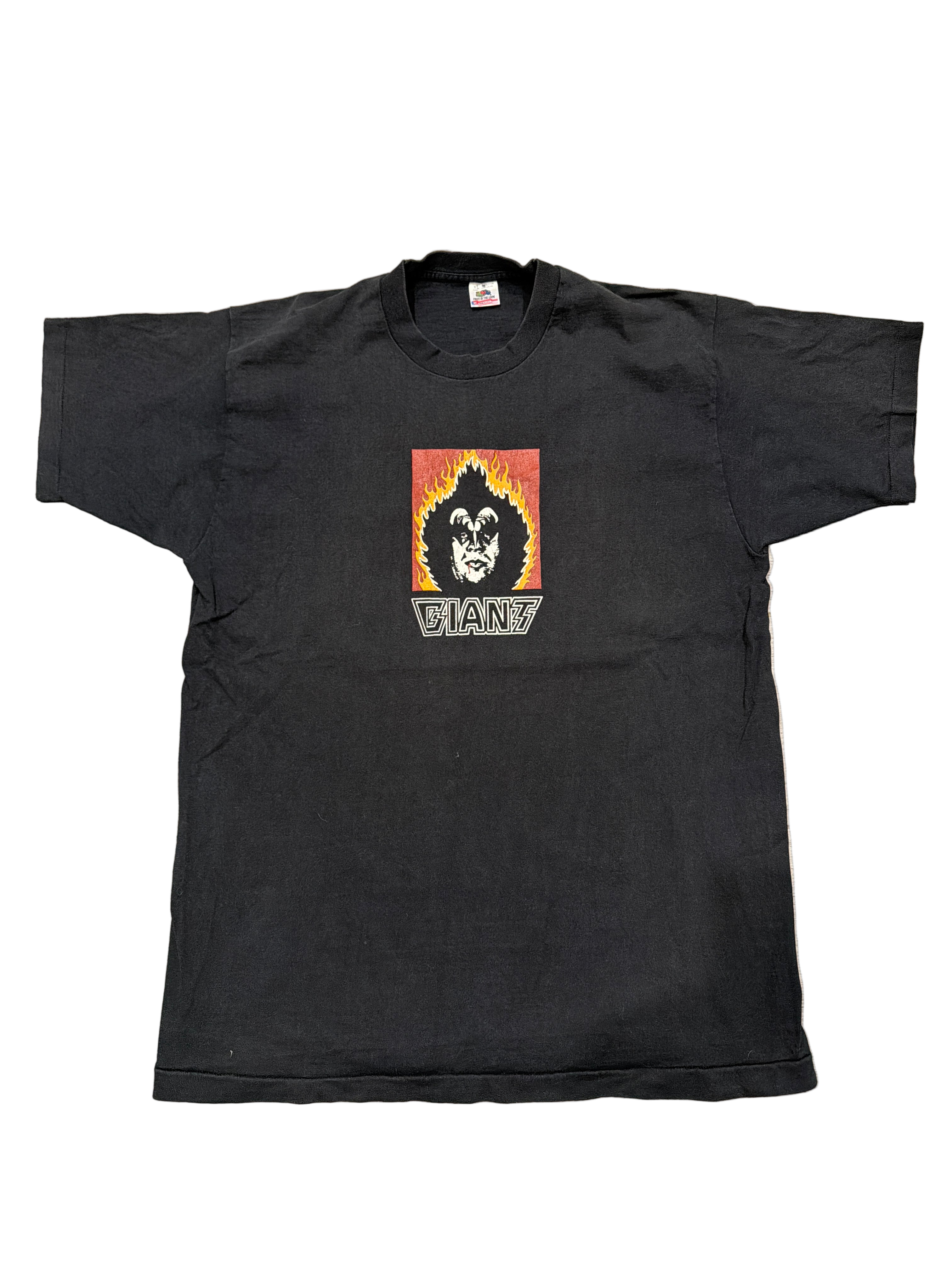 90s Obey Andre the Giant Gene Simmons Kiss Black T-Shirt Shepard XL