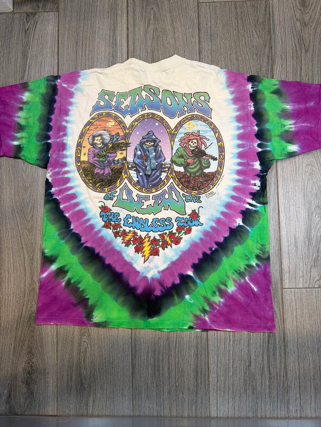 1993 Grateful Dead Seasons of the Dead Endless Tour T-Shirt XL