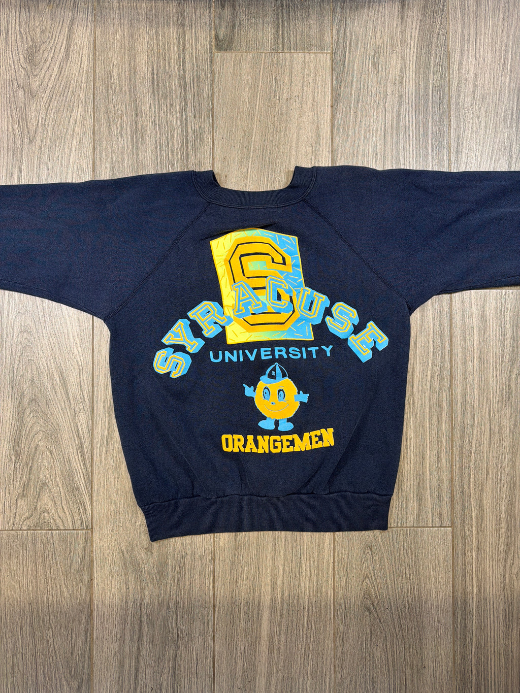 Syracuse Orangemen Blue College Crewneck Sweater Large