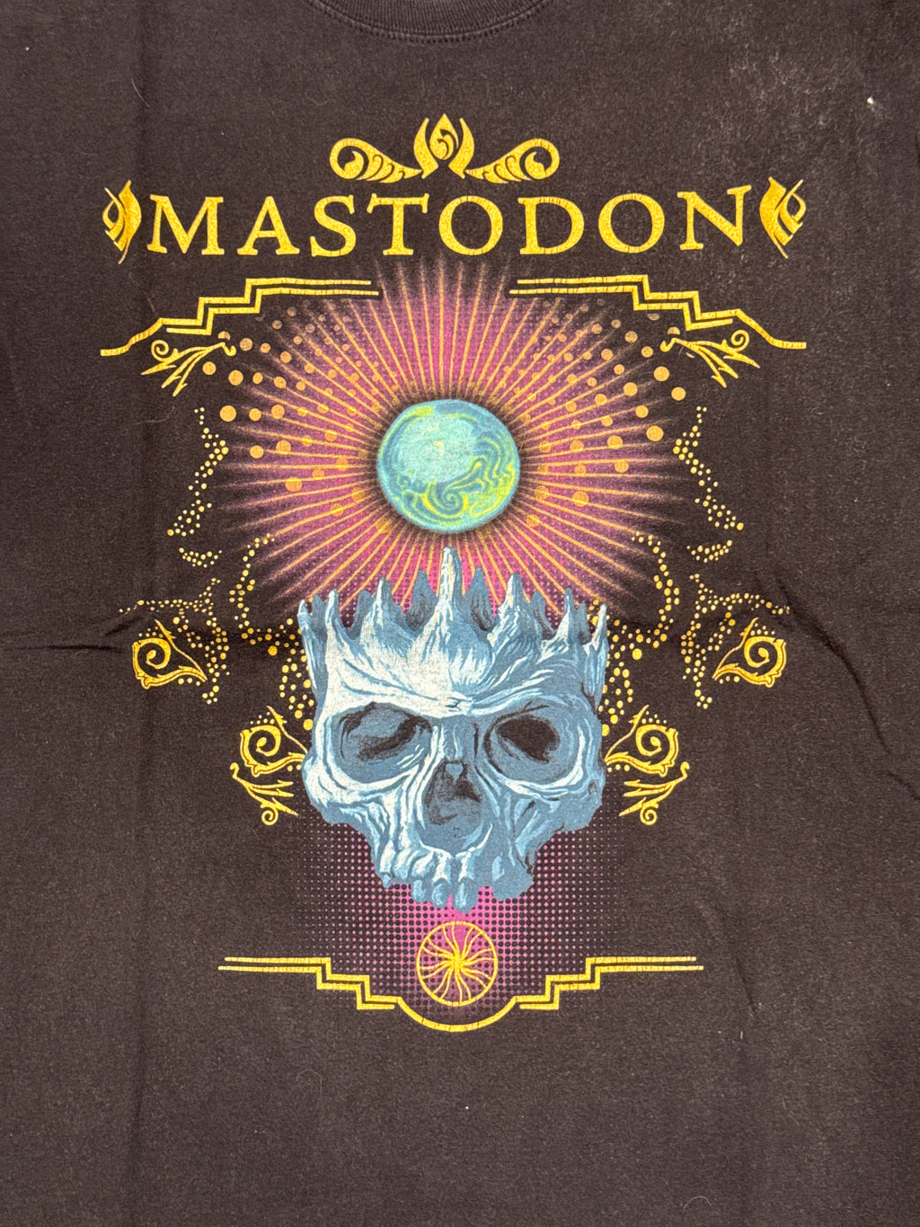00s Mastadon Skull Metal Band Brent Hinds Black T-Shirt Medium