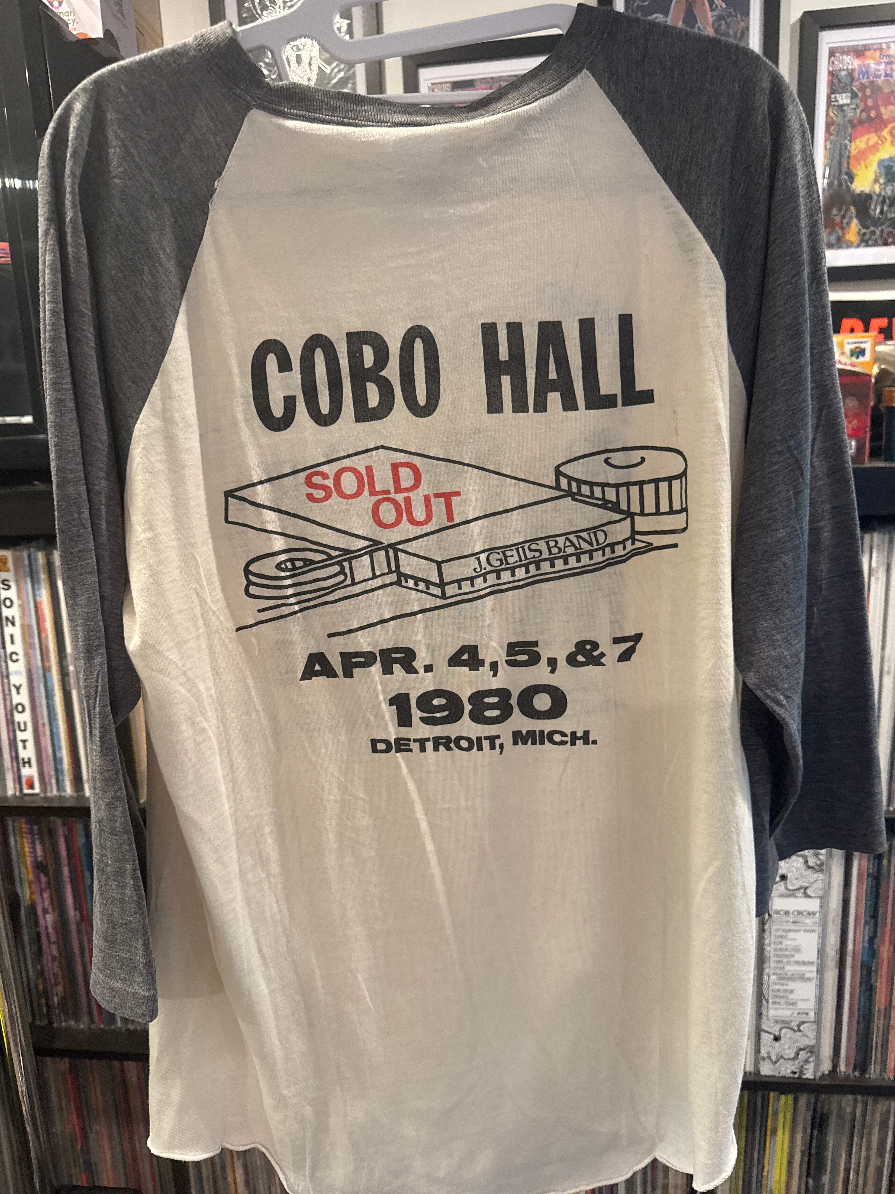 1980 J Giels Band Love Stinks T Shirt Cobo Hall Detroit Michigan Raglan XL