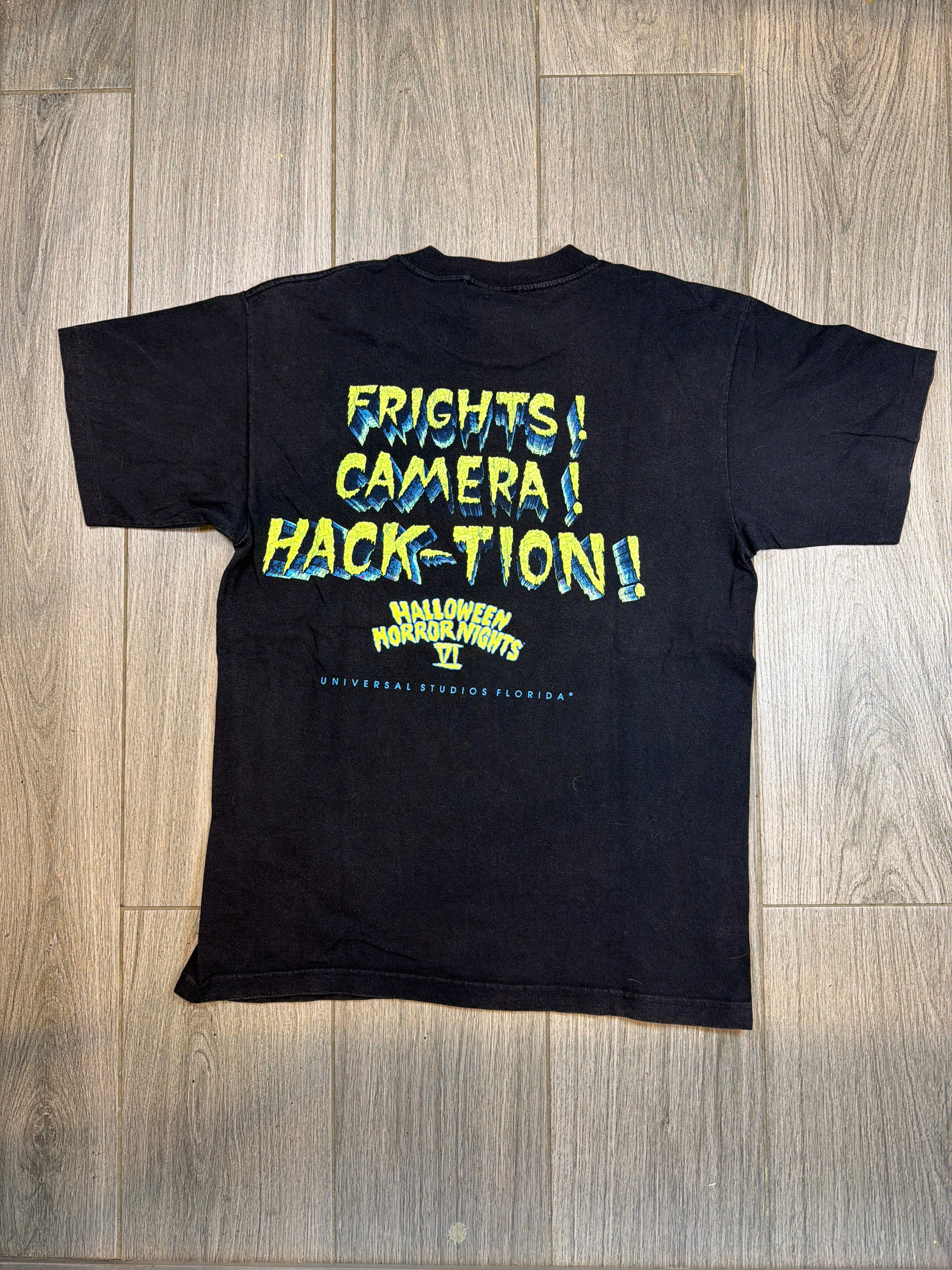 1996 Universal Crypt Keeper Halloween Horror Nights VI Black T-Shirt Large