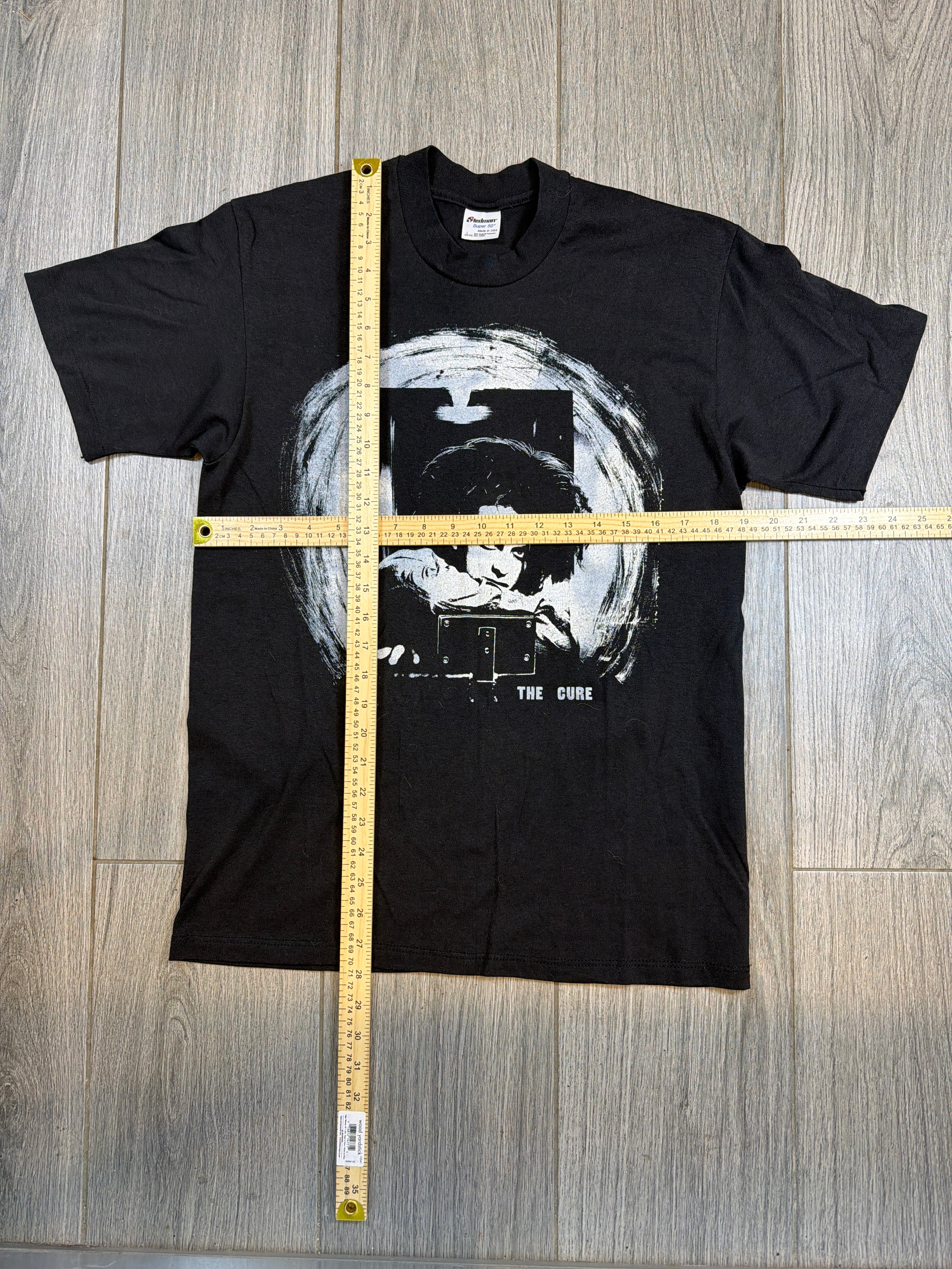 The Cure Robert Smith Portrait 1985 Tour Stedman Schwarzes T-Shirt Medium