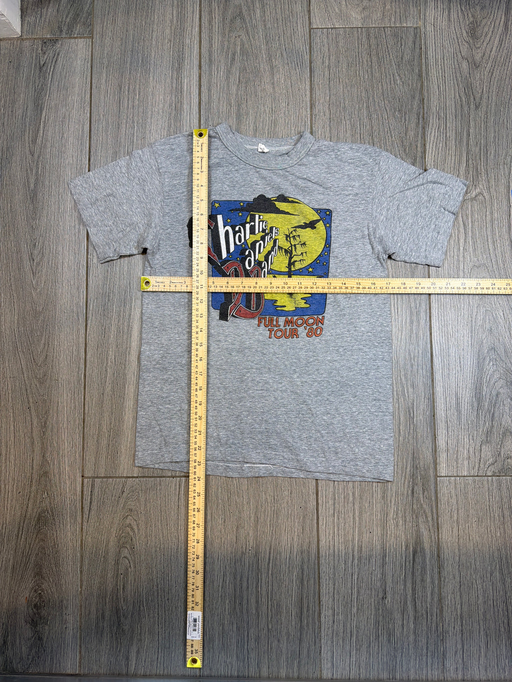 1980 Charlie Daniels Band Full Moon Tour Grey T-Shirt S/M