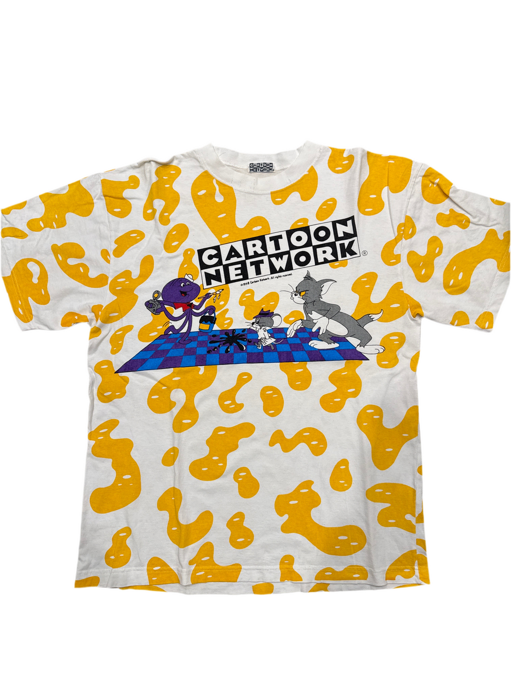 1998 Cartoon Network Tom Cat Blabber Mouse Squiddly Diddly T-Shirt Large