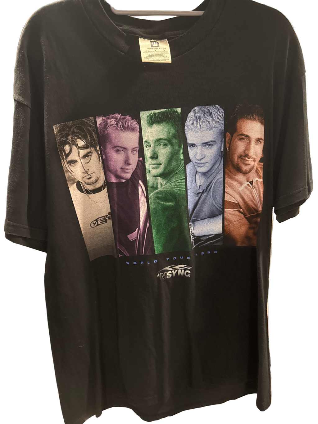 1998 N*Sync World Tour T-Shirt Large Winterland Black