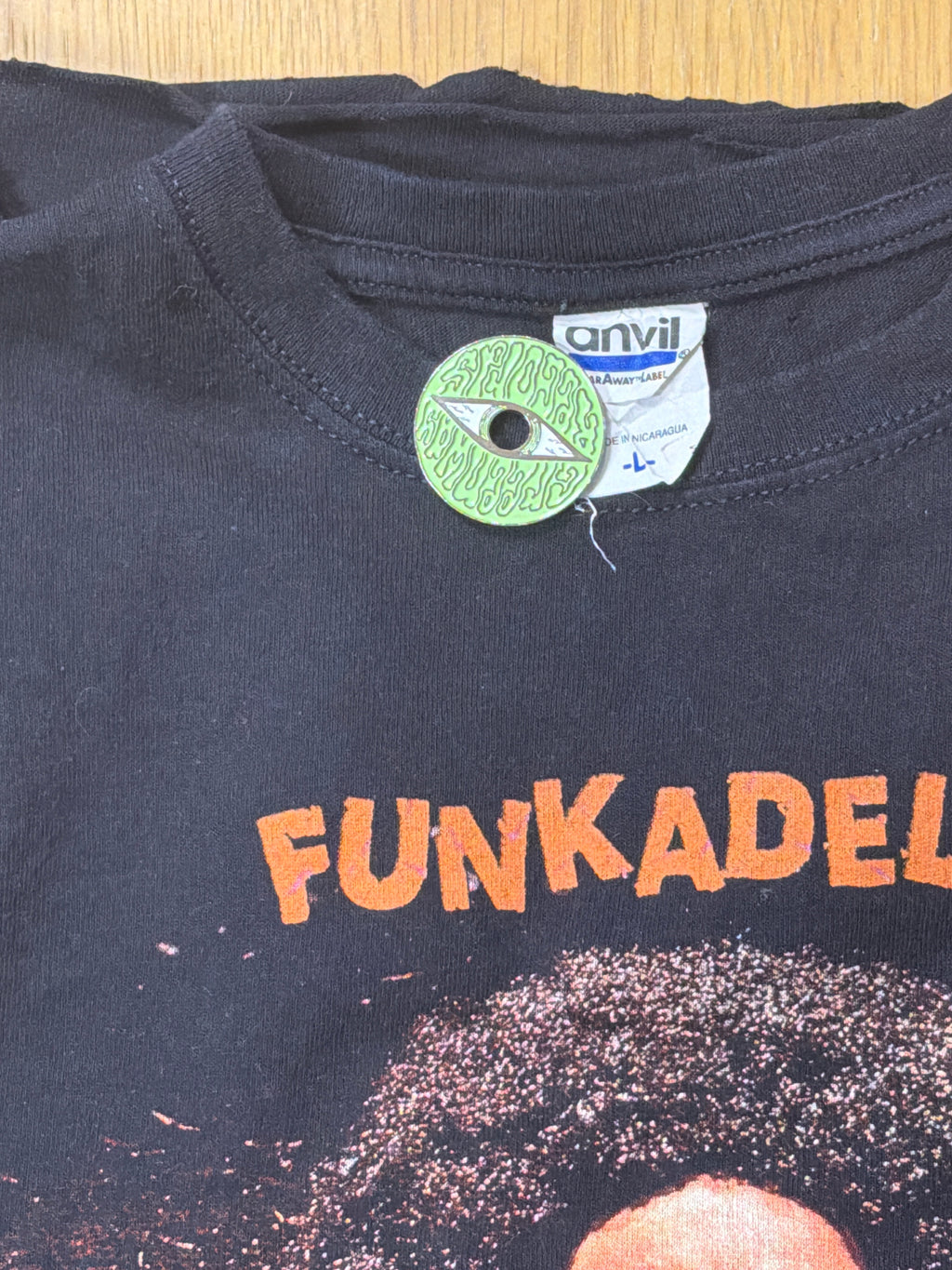 Funkadelic Maggot Brain Cropped Free Your Mind Funk Band Black T-Shirt Large