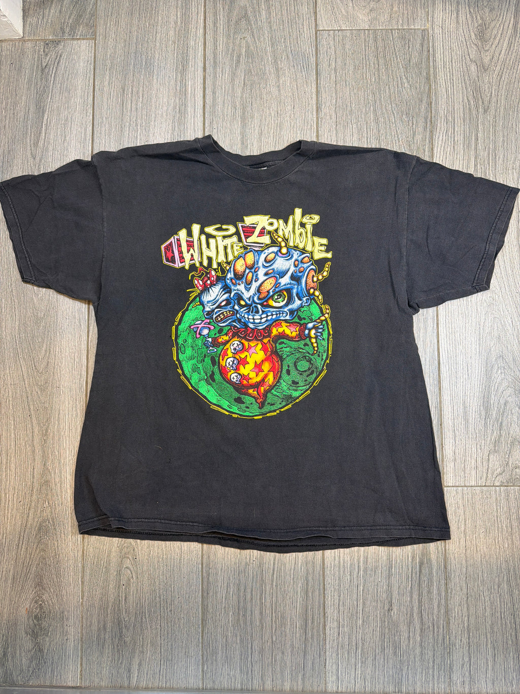 90s White Zombie Freakazoid Heavy Metal Rob Band Black T-shirt XL