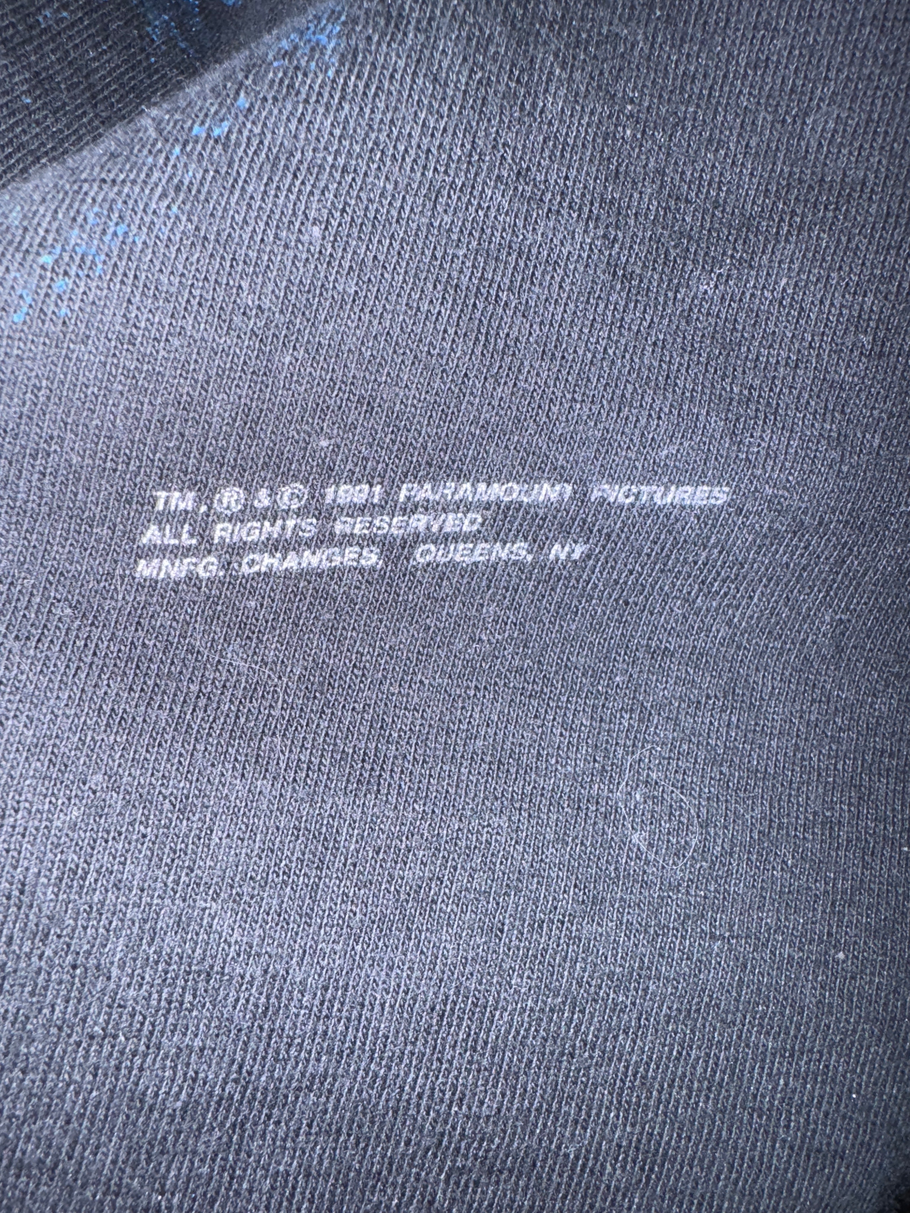 1991 Star Trek Space AOP Black T-Shirt XL Single Stitch Changes