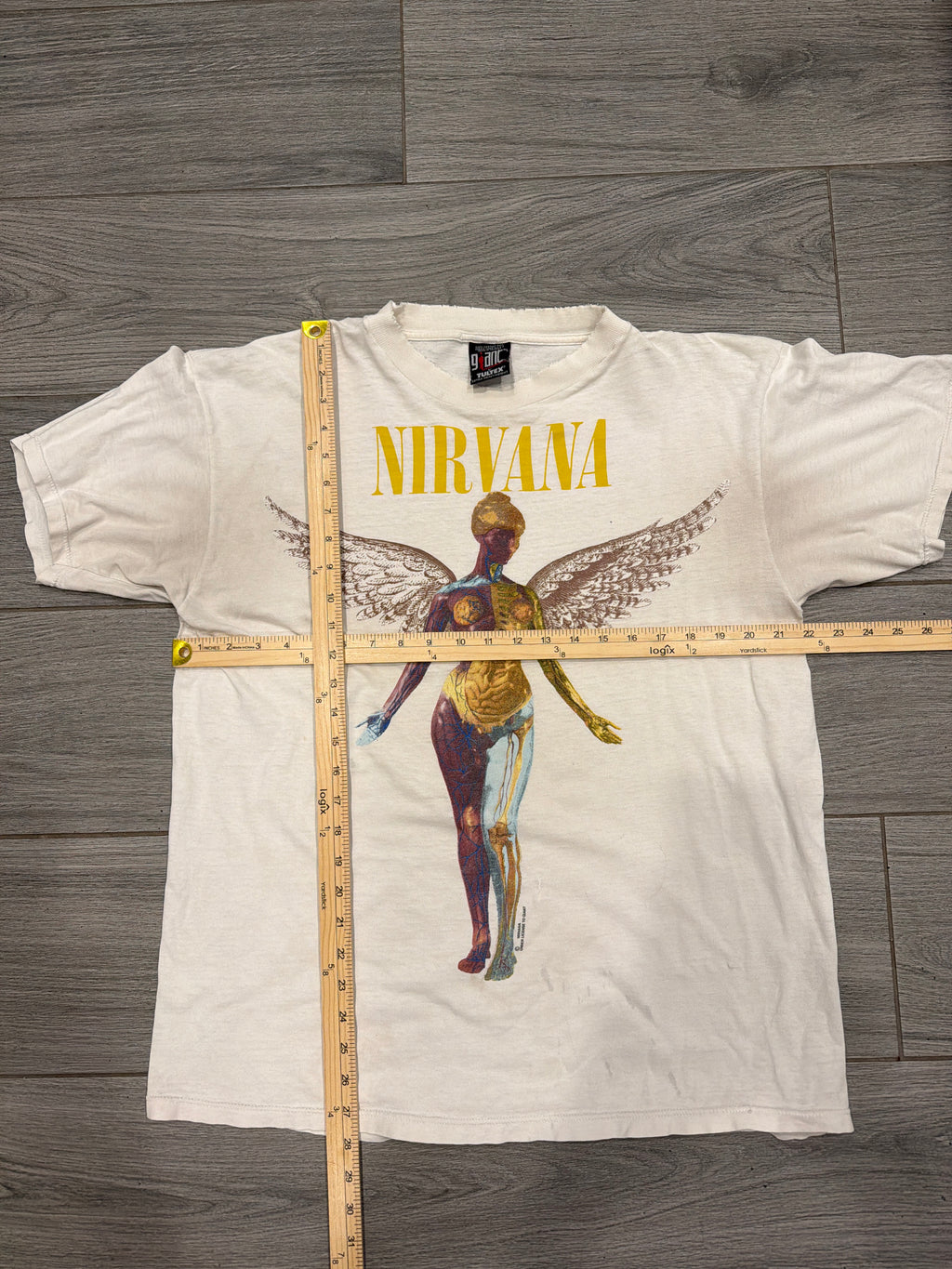 1994 Nirvana In Utero Giant Inyutero Double Sided White T-Shirt XL