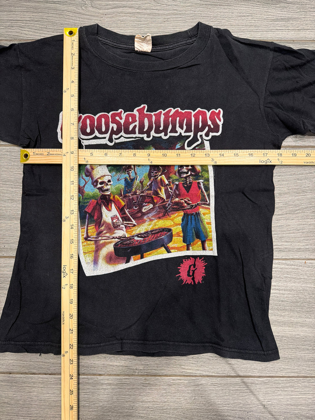 90s Goosebumps Say Cheese and Die Double Sided Black T-Shirt