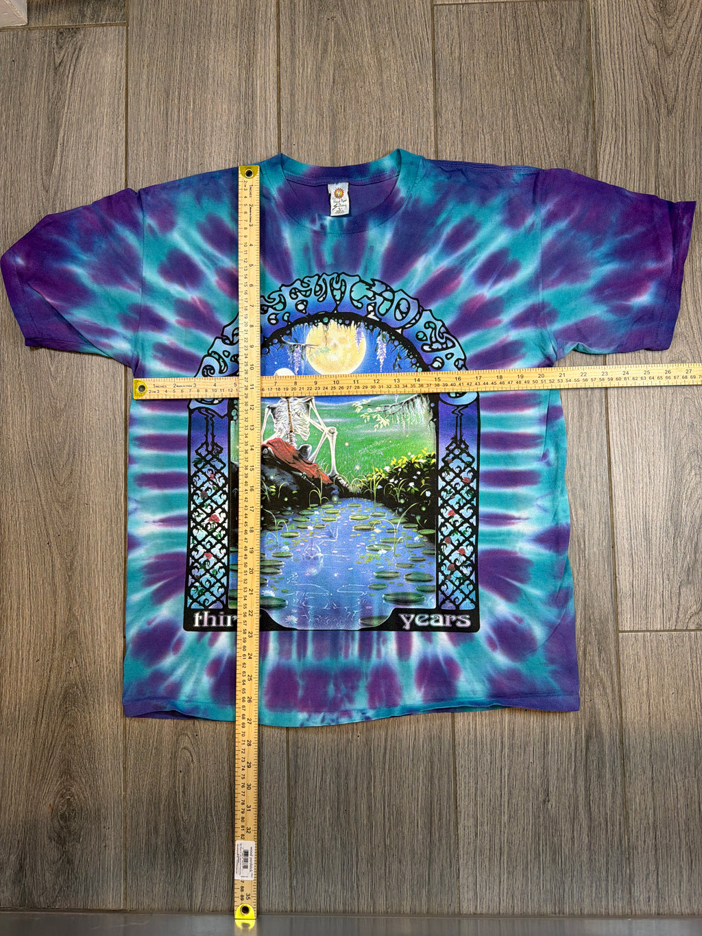 1995 Grateful Dead Thirty Years Vintage Sundog Tie Dye T-shirt Large