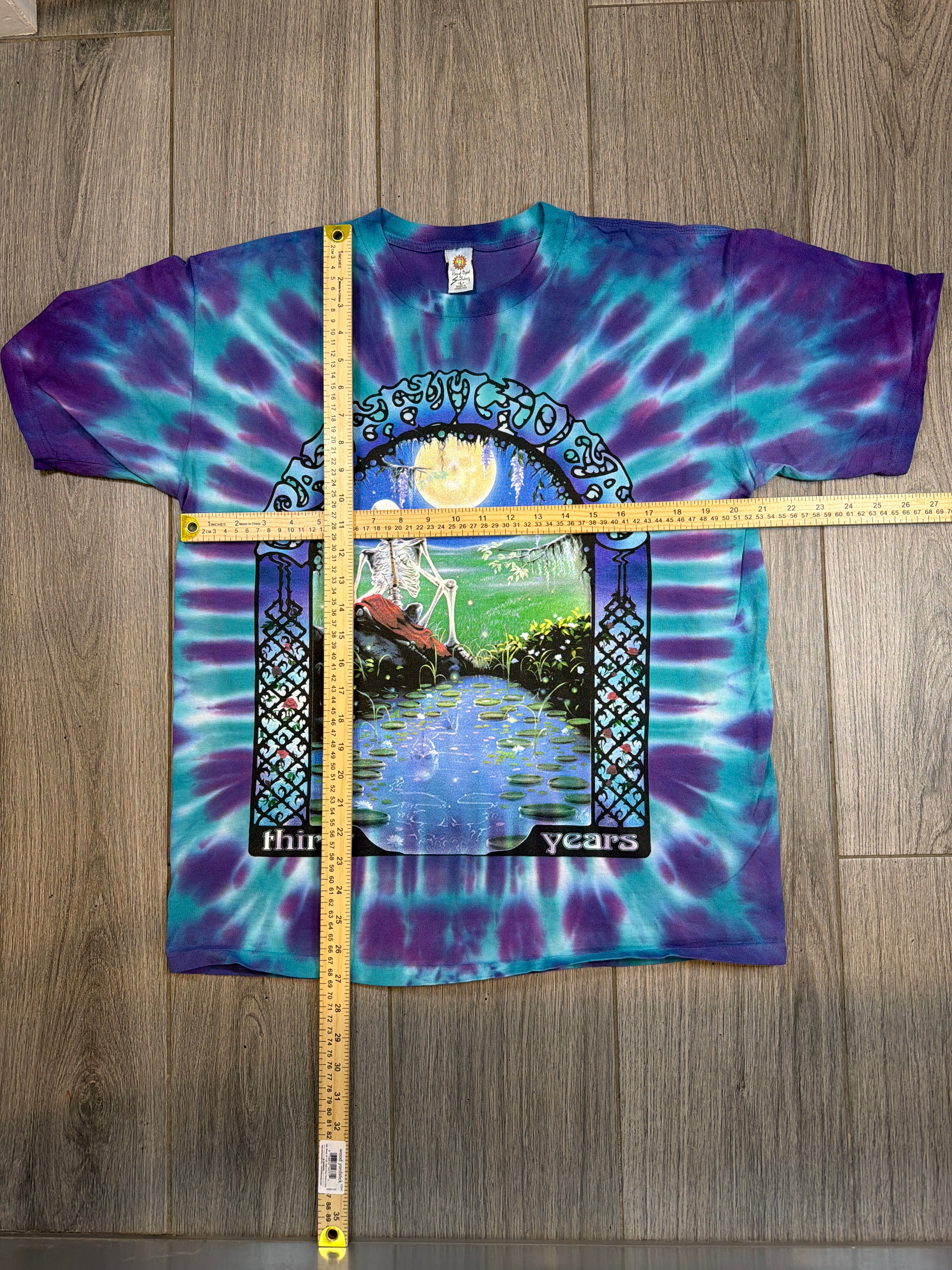 1995 Grateful Dead Thirty Years Vintage Sundog Tie Dye T-shirt Large