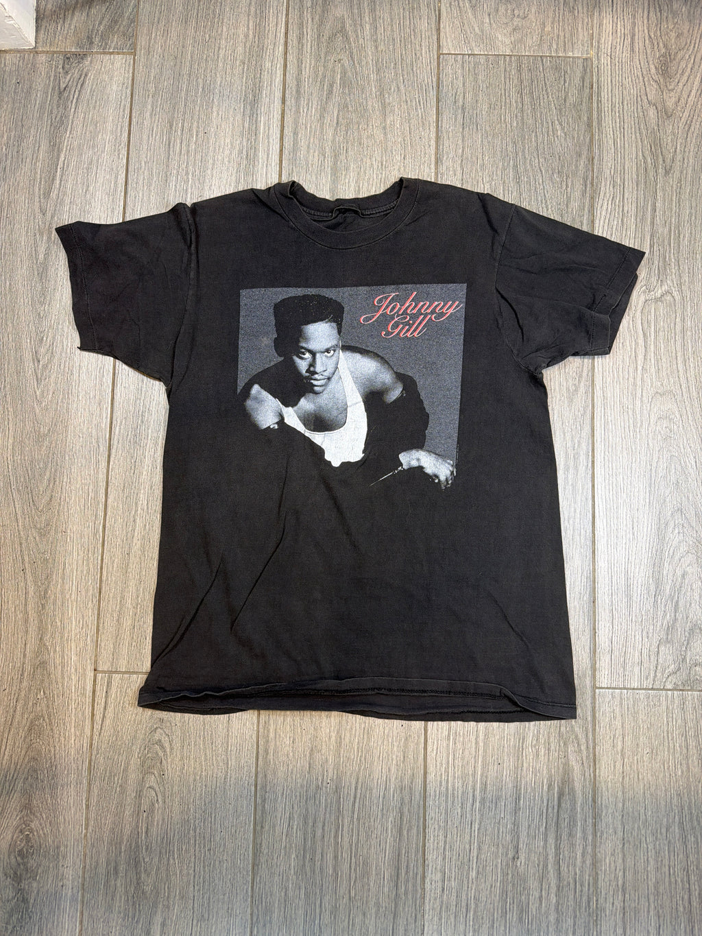 90s Johnny Gill Tour Black T-Shirt Medium