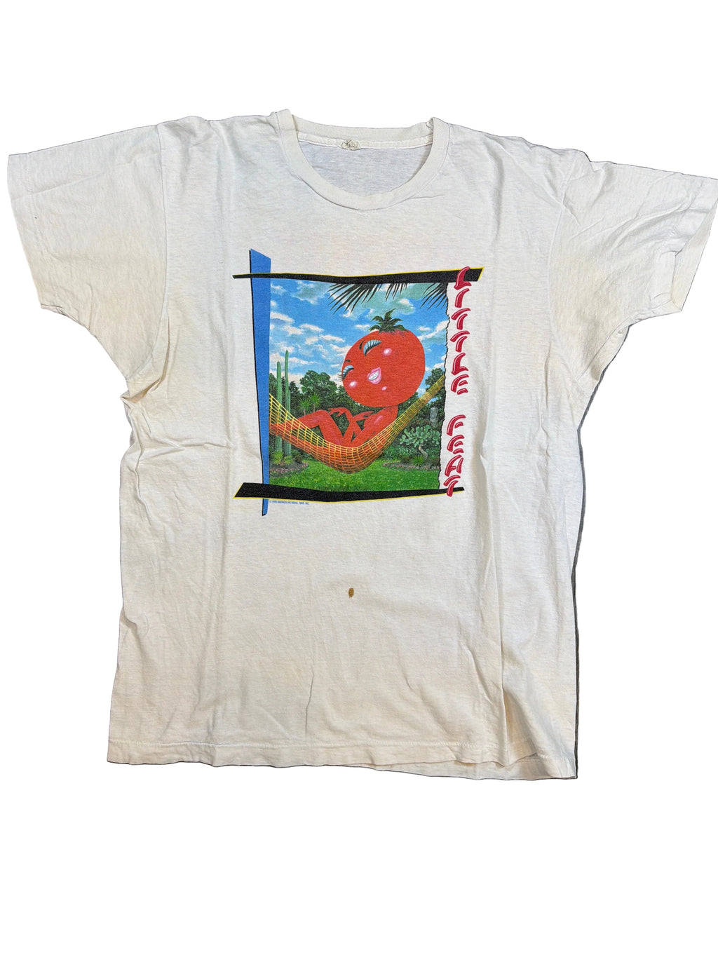 Little Feat Rocket In My Pocket 1988 White T-Shirt Large