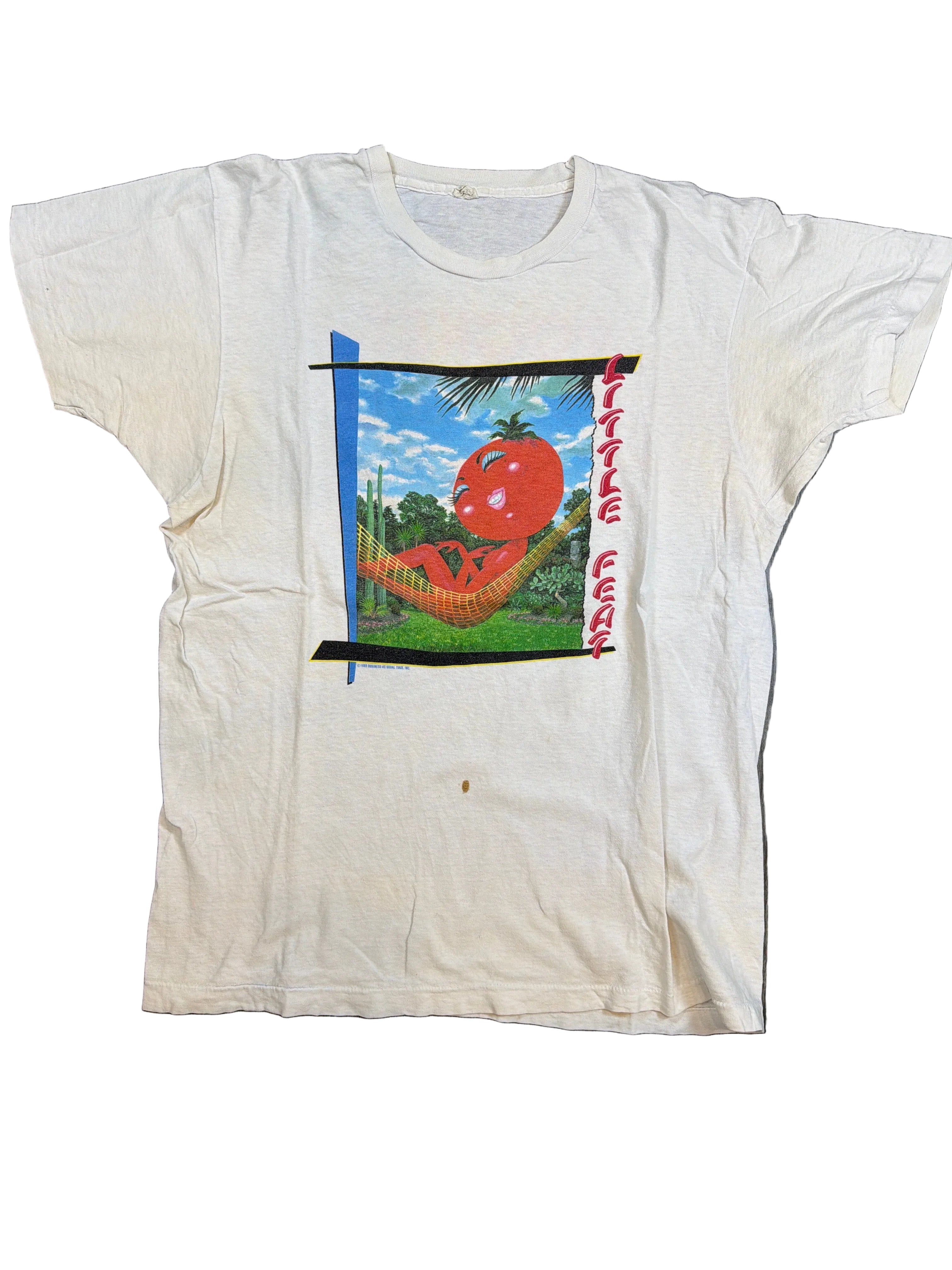Little Feat Rocket In My Pocket 1988 Weißes T-Shirt Large