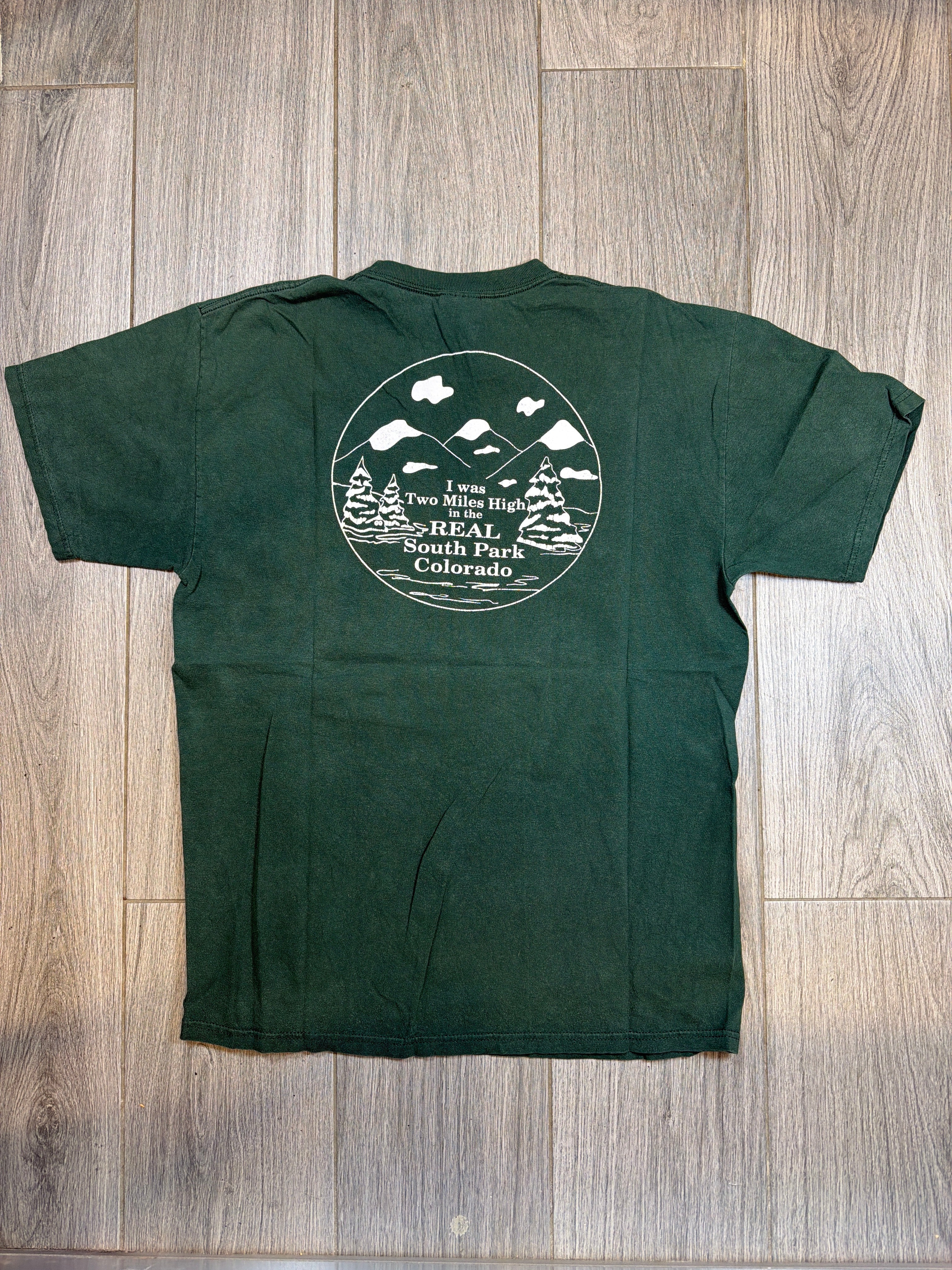 90er South Park Parodie Colorado Grünes T-Shirt Large