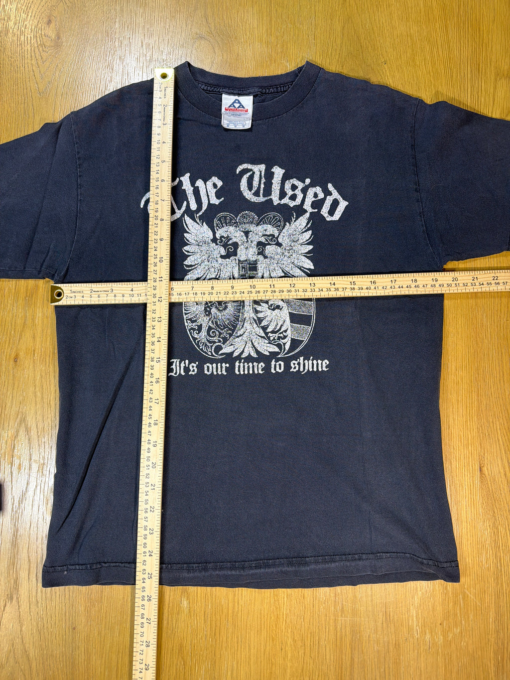 The Used Our Time To Shine Y2K Punk Band Black T-Shirt Medium