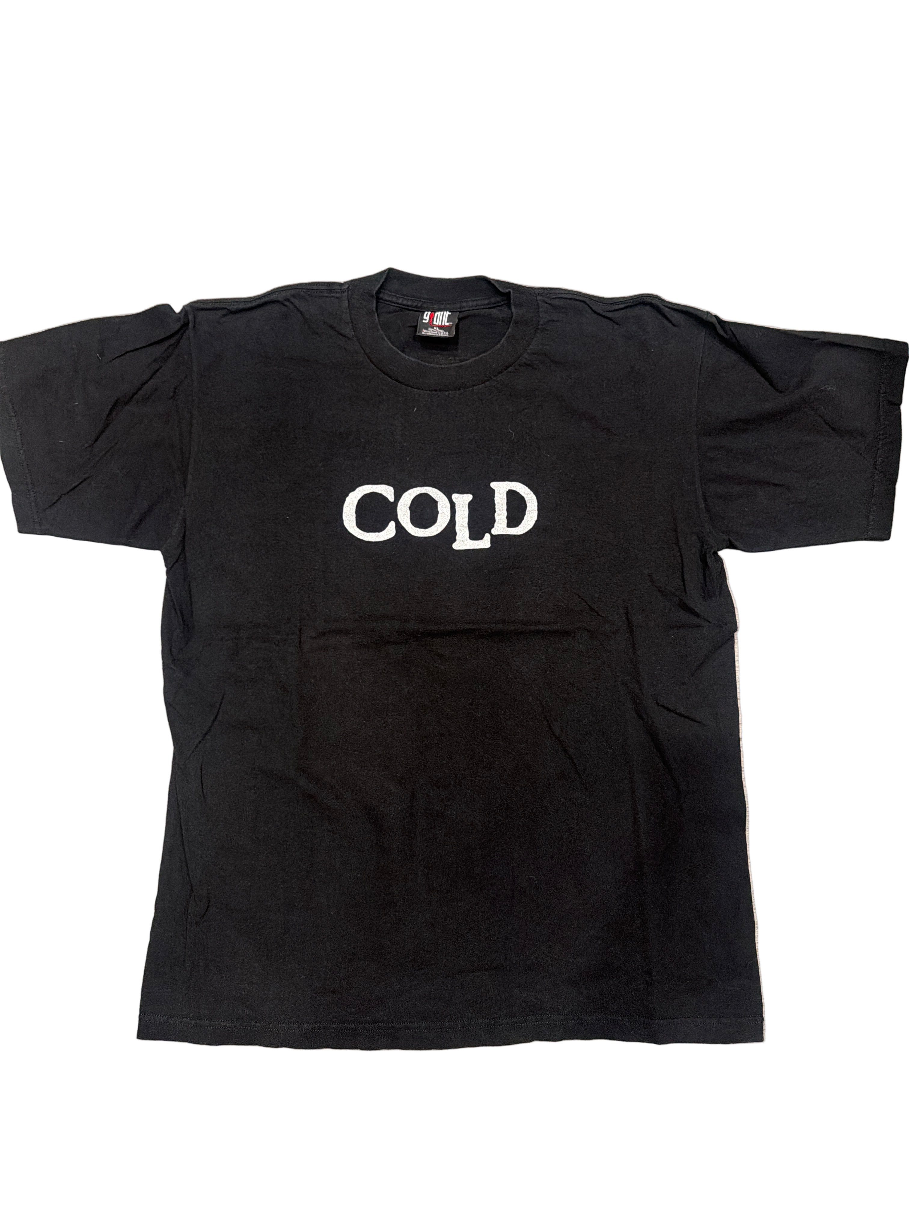 2000 Cold Band T-Shirt Logo Double Sided Giant Black Y2K Spider XL