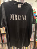 Nirvana Greatest Hits Release Shirt M&O Large Silver