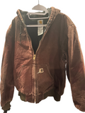 Vintage Carhartt Hoodie Jacke mit Fleece Futter Distressed Größe Medium