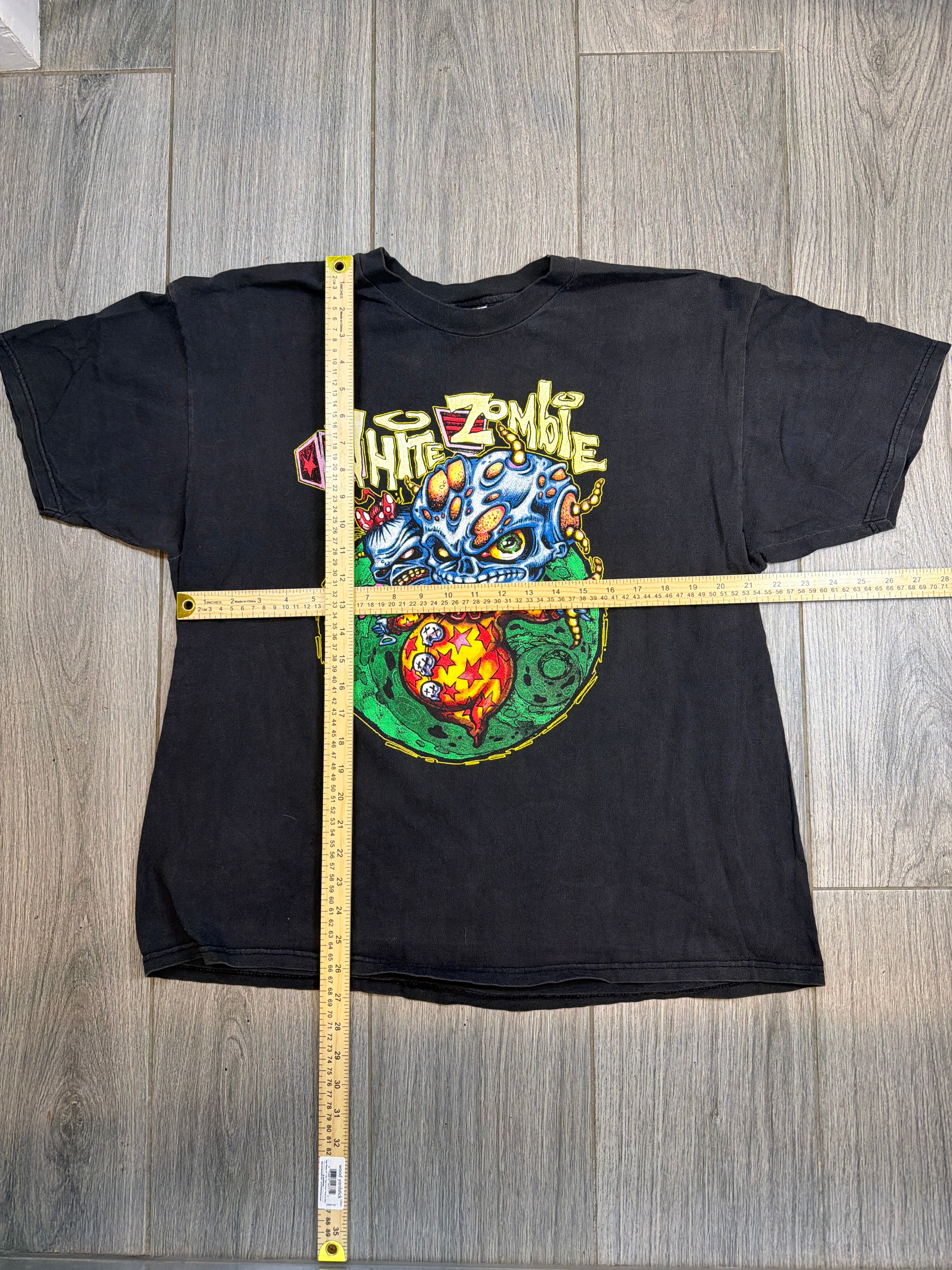 90er White Zombie Freakazoid Heavy Metal Rob Band Schwarzes T-Shirt XL