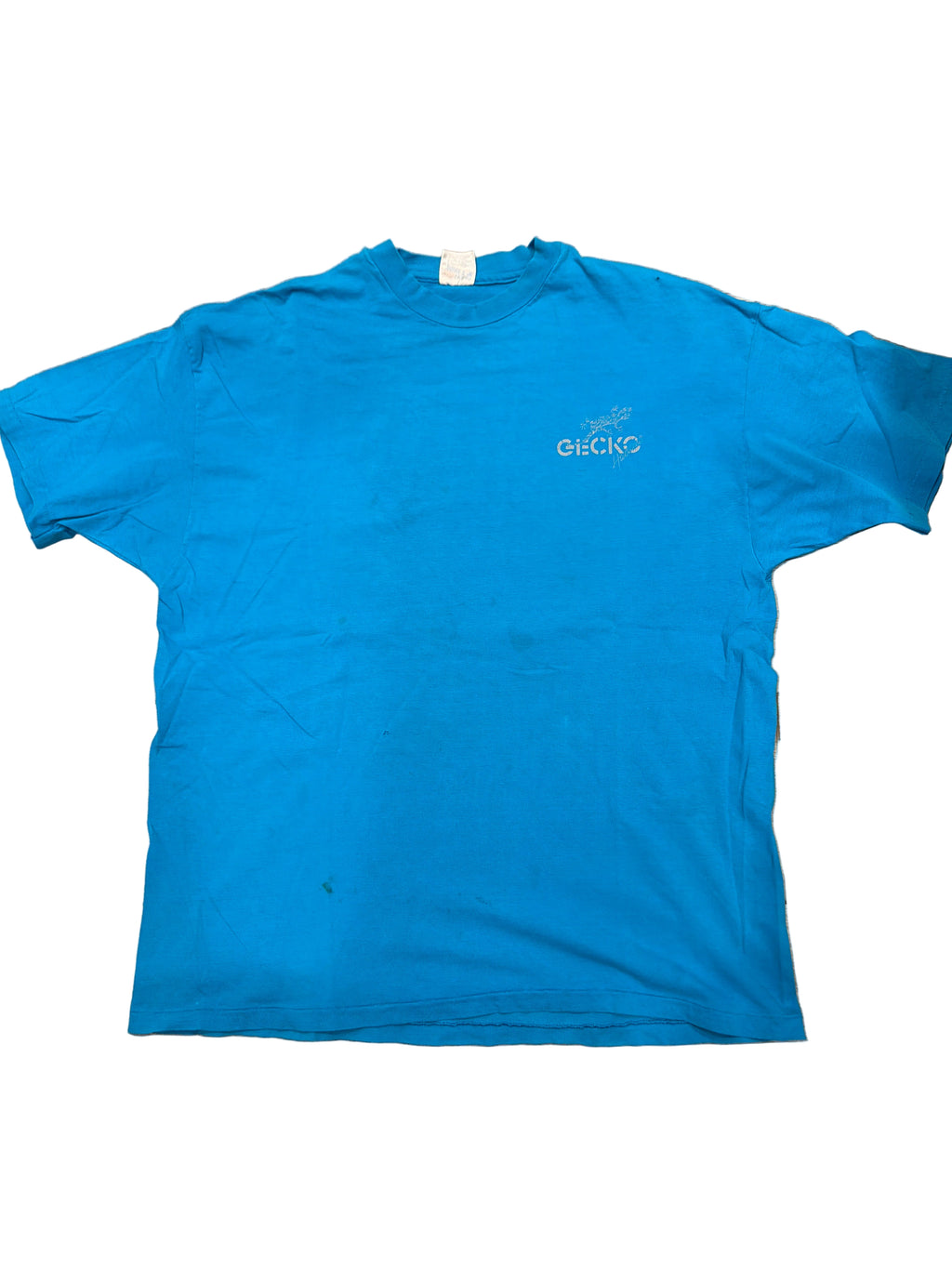 90s Gecko Hawaii Bottle Cap Coors Beer Parody Blue T-Shirt 2X