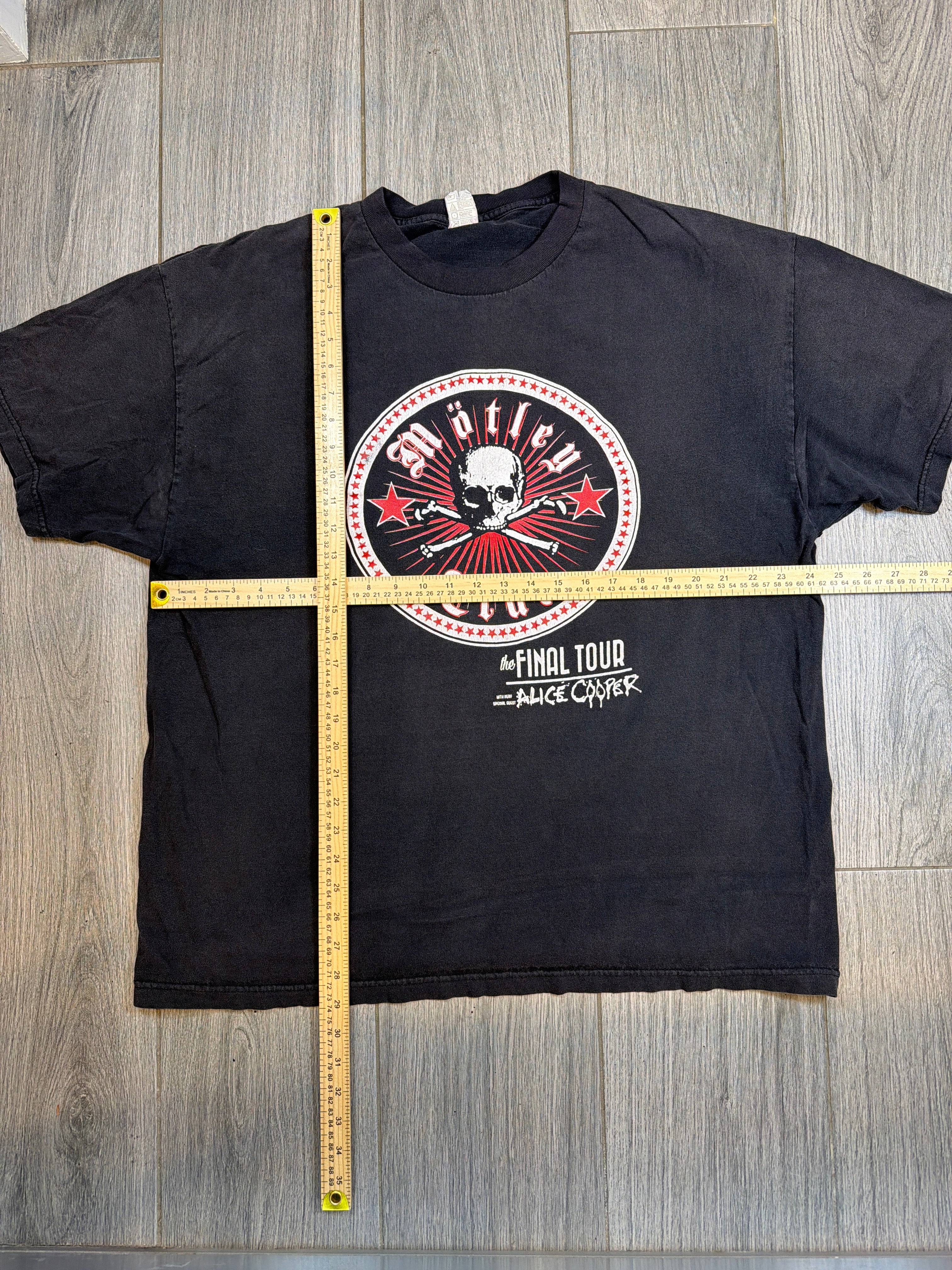 Motley Crue The Final Tour All Bad Things Must End Black T-Shirt 2XL