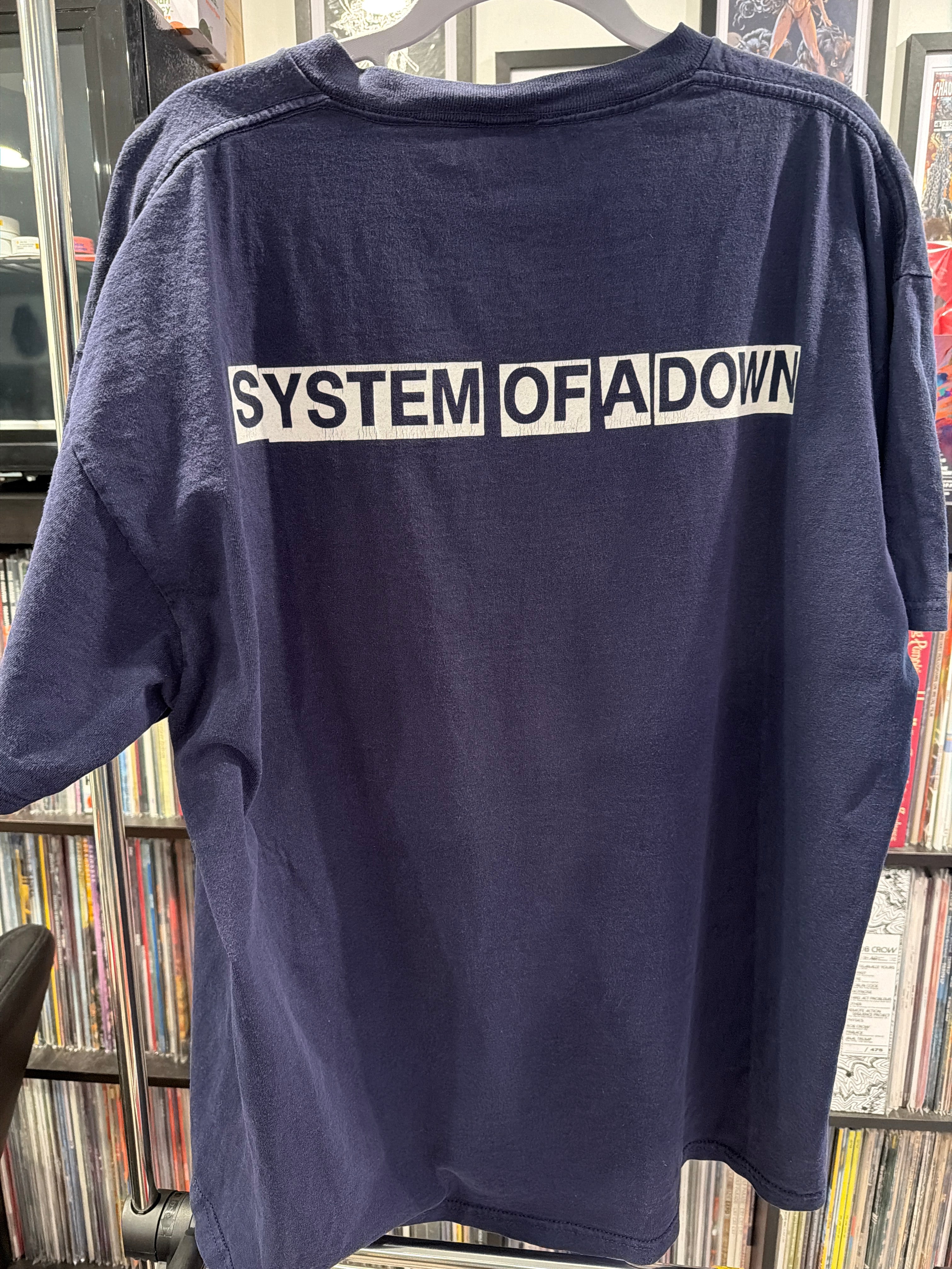 00s System of a Down Mushroom Flag Animated With Back T Shirt XL Delta