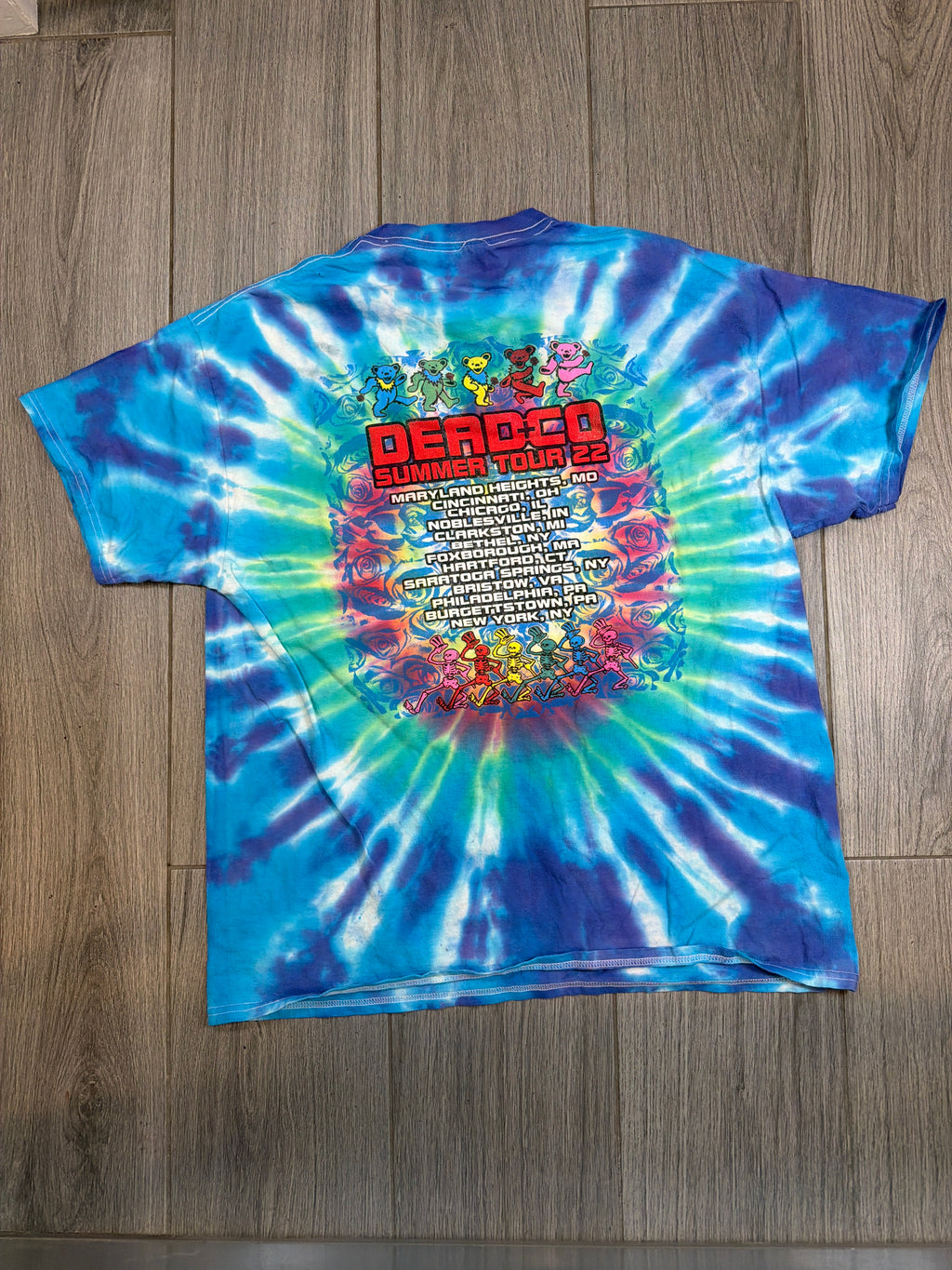 2022 Dead & Company Grateful Dead Summer Tour Tie Dye T-shirt XL