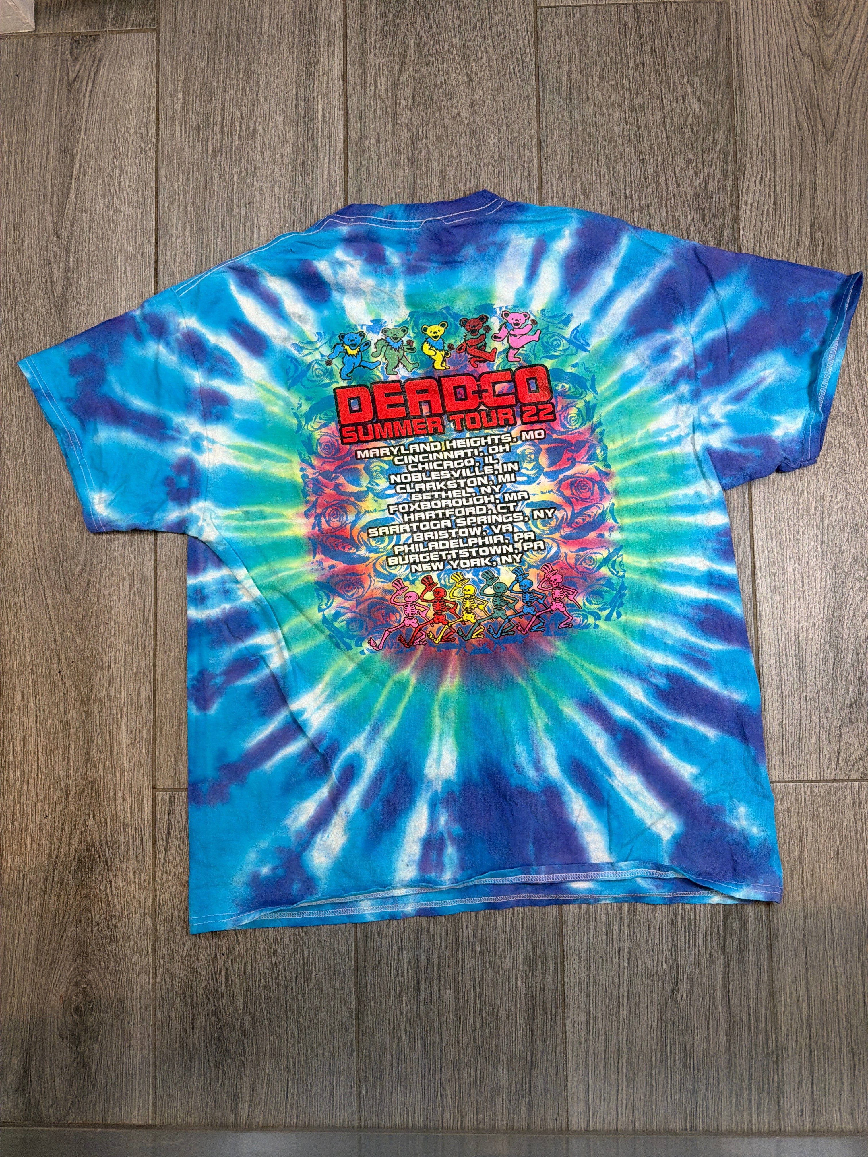 2022 Dead & Company Grateful Dead Summer Tour Tie Dye T-shirt XL