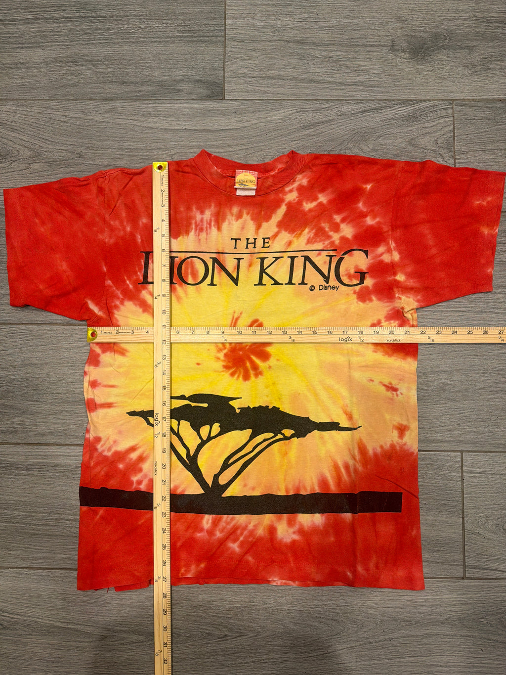 90s Disney The Lion King Sunset Tie Dye T-Shirt Large