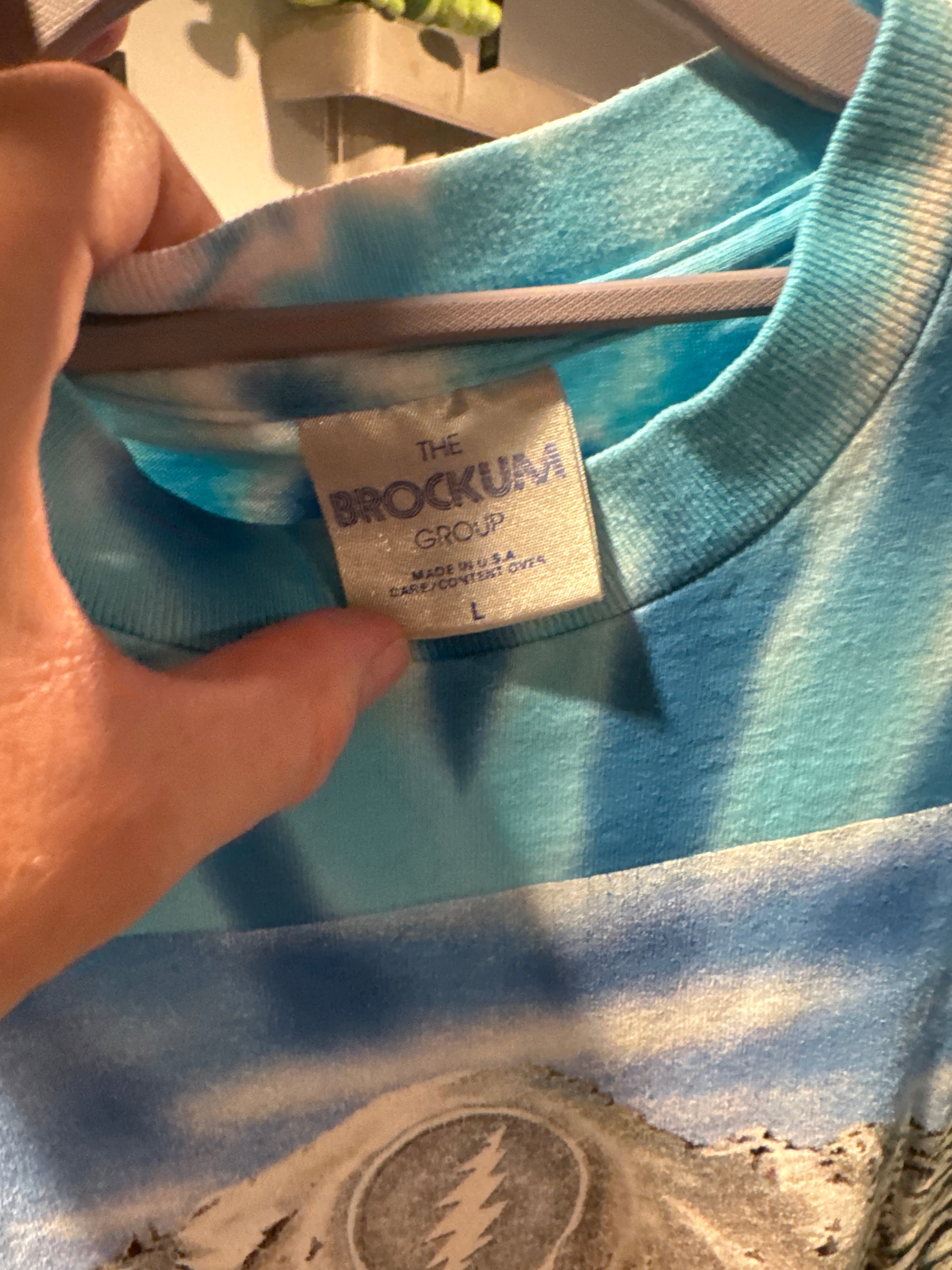 Grateful Dead Denver Ski Snow Mountain Tie Dye Single Stitch top Brockum
