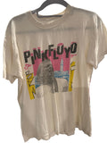 80s Pink Floyd Rock in Venice Light Distress M White