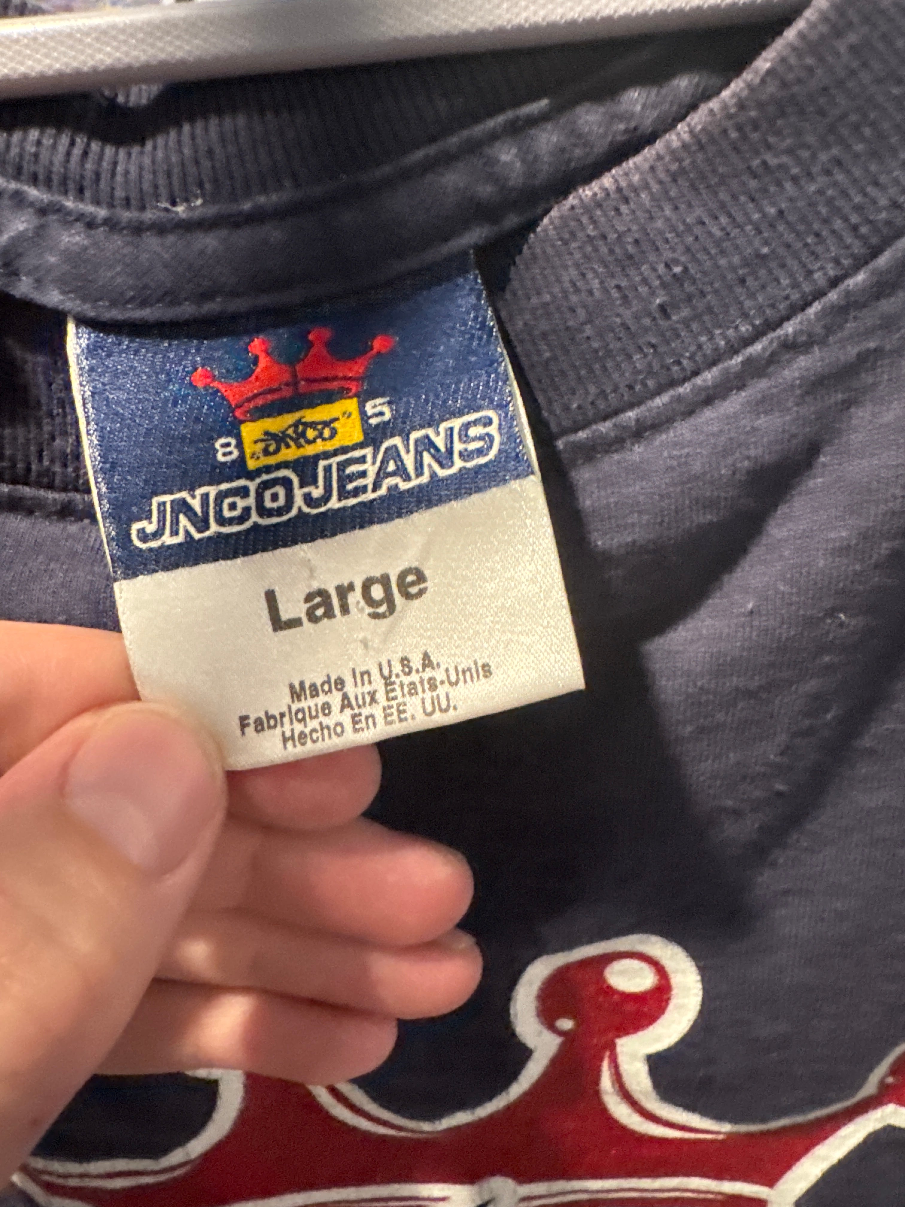 JNCO Red Glitter Crown Large Blue Fits Smaller