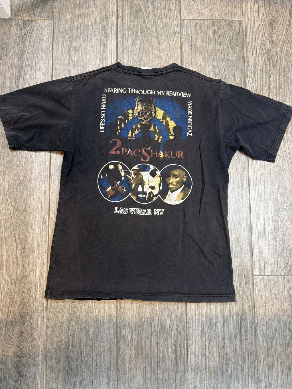 90s 2pac Tupac Shakur Gang Related Las Vegas T-Shirt Large