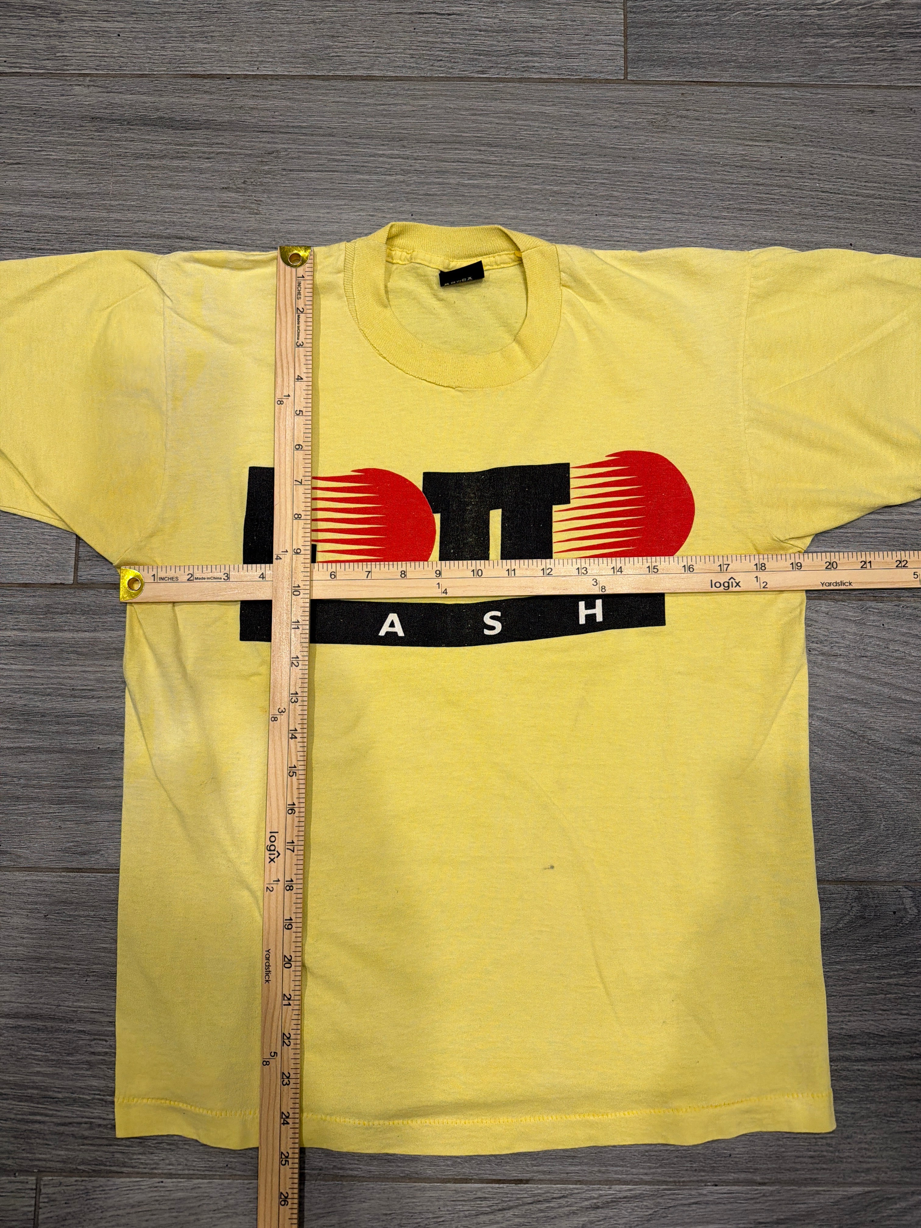 80s Generic Lotto Cash Faded Yellow Screen Stars T-Shirt M/L