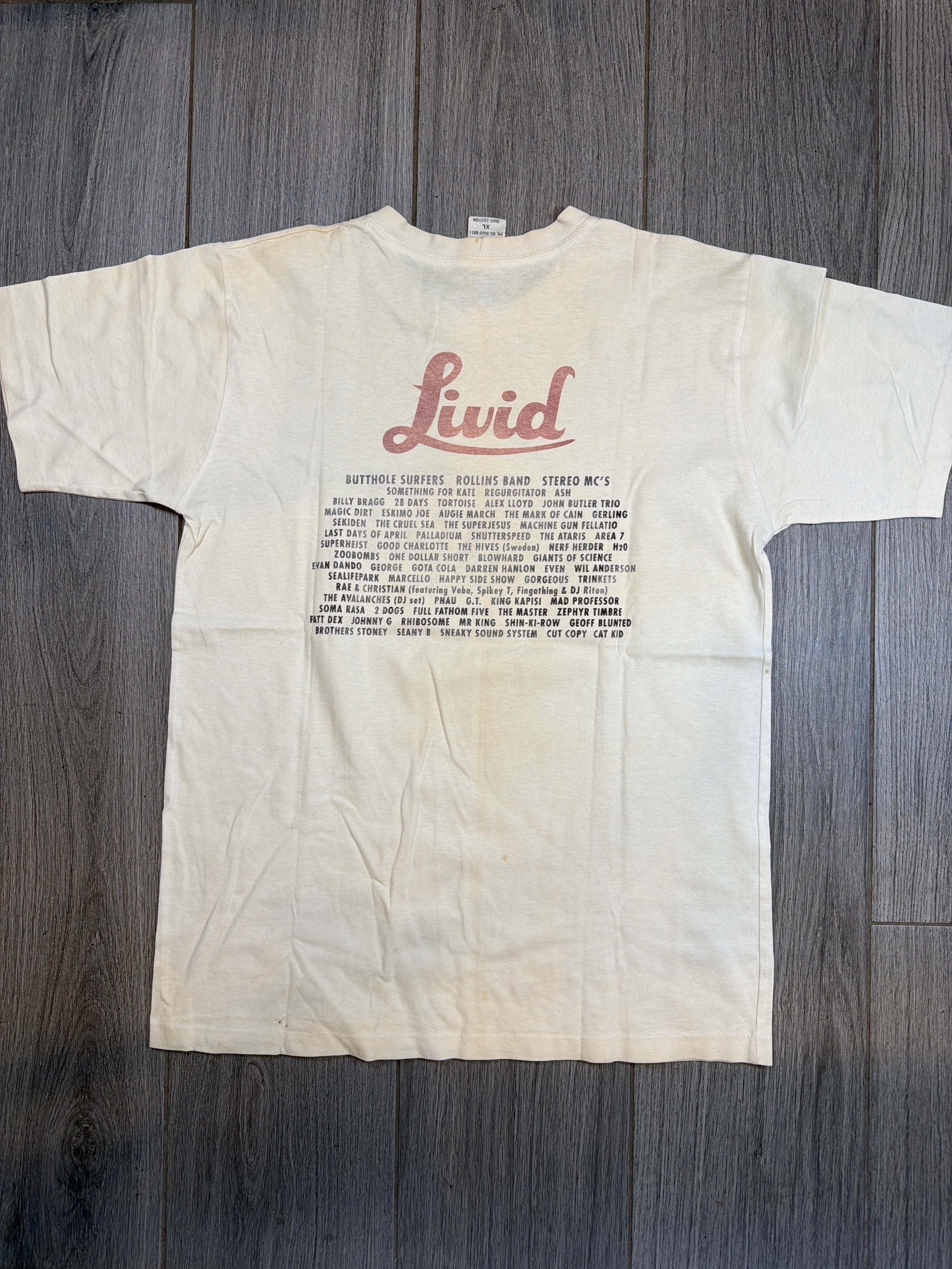 2001 Livid Alt Rock Festival Tour-Butthole Surfers T-Shirt XL