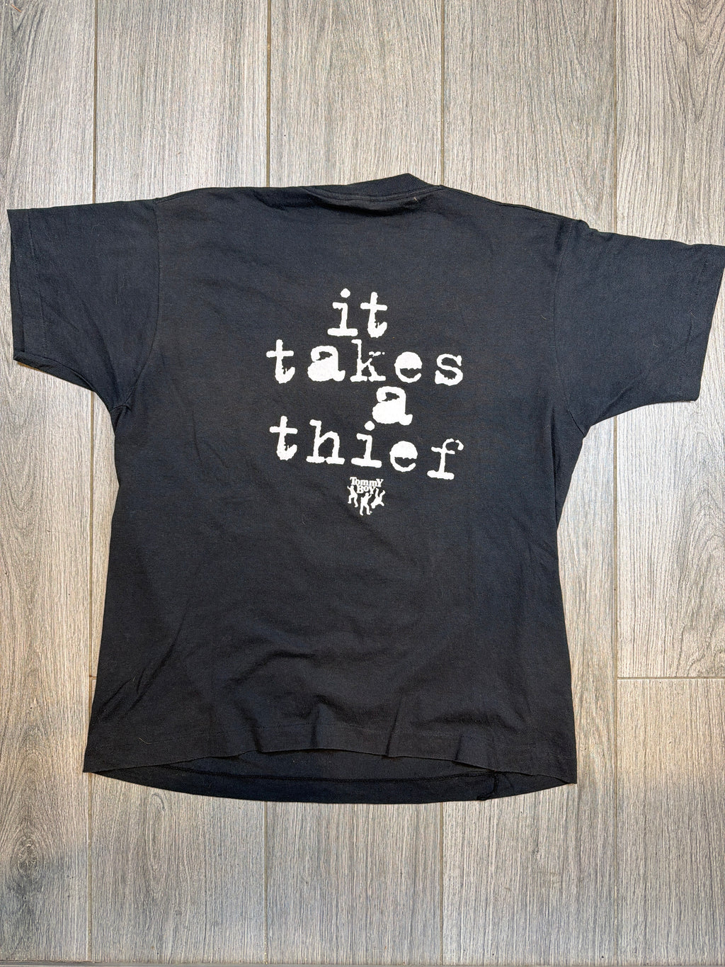 Coolio It Takes A Thief Tommy Boy 90s Black T-Shirt Large