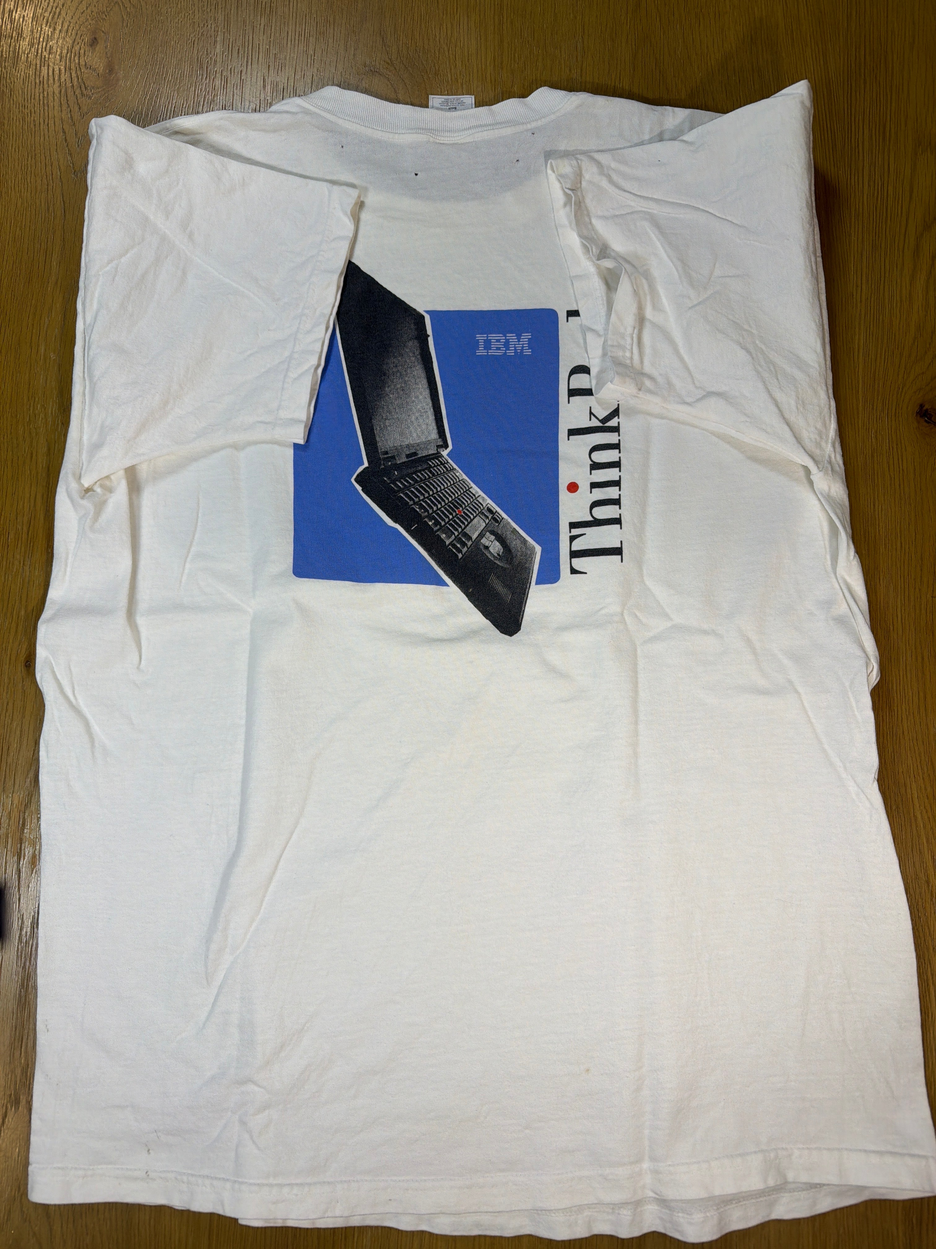 IBM Thinkpad Vintage Tech White T-Shirt XL
