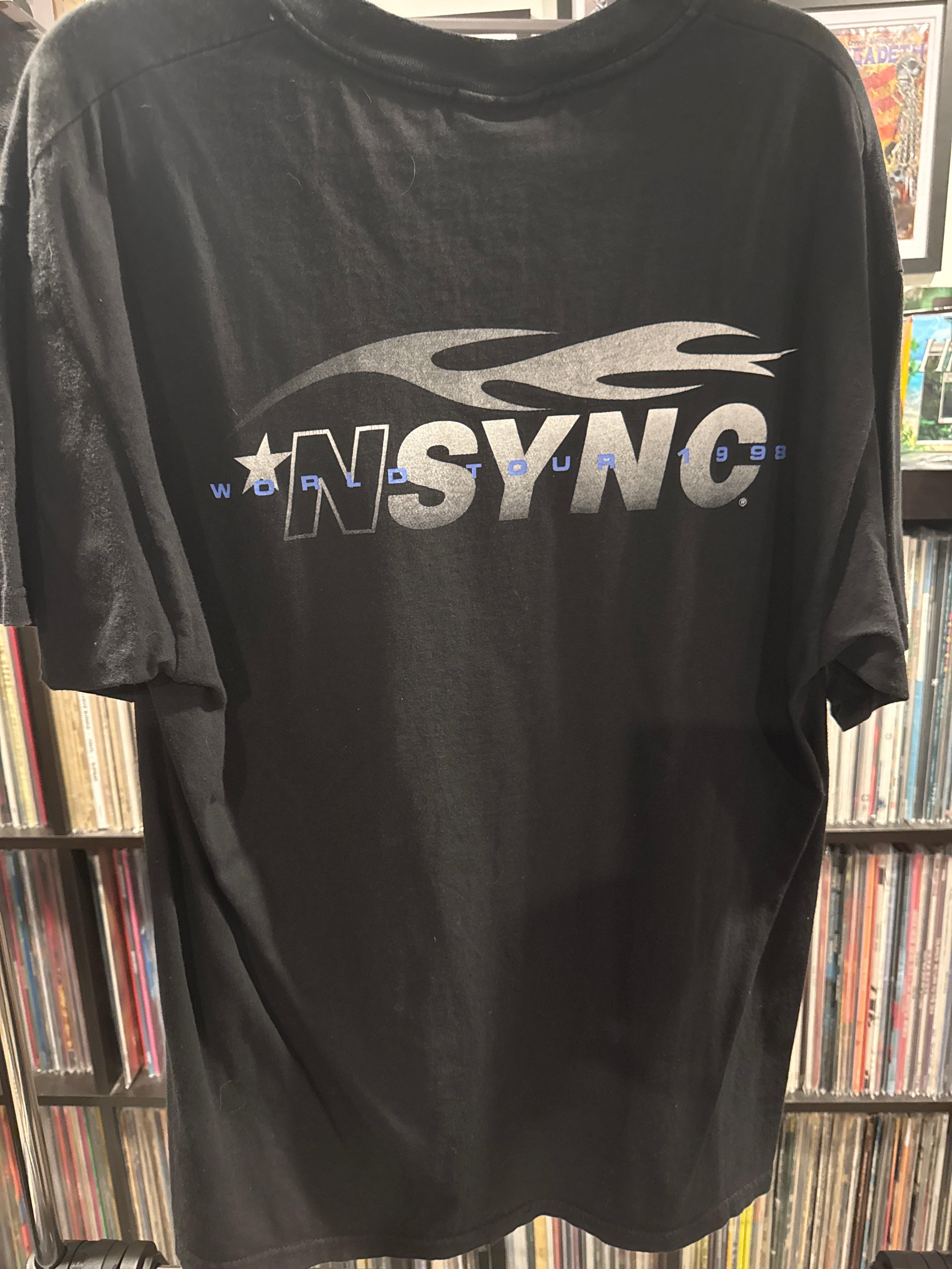 1998 N*Sync World Tour T Shirt L Winterland Black