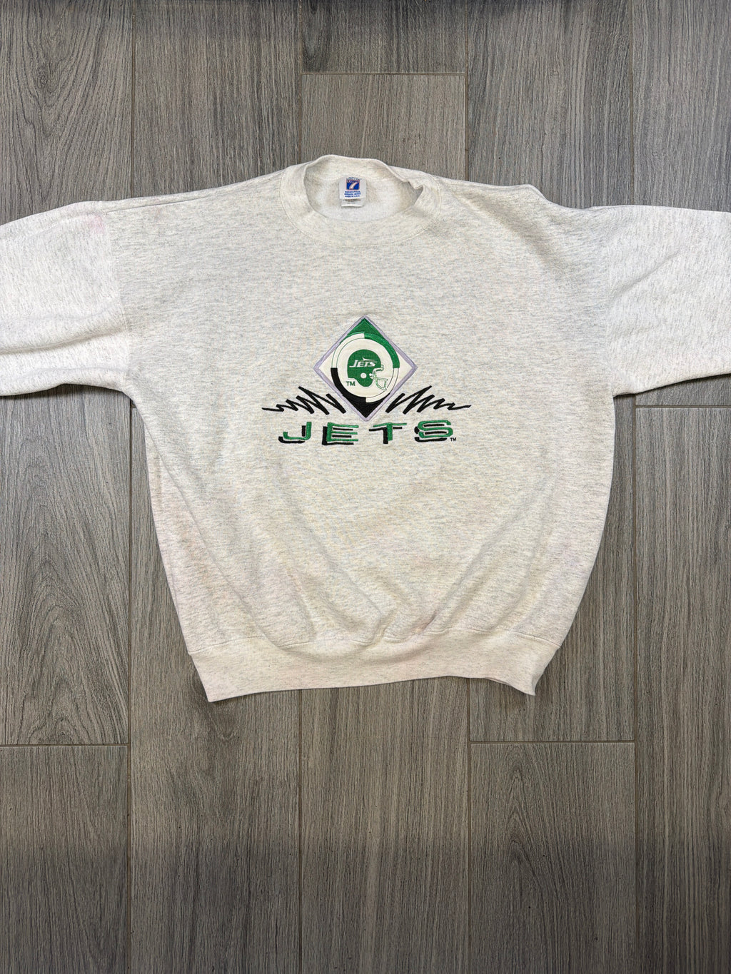 New York Jets NFL Grey 90s Crewneck Sweatshirt L