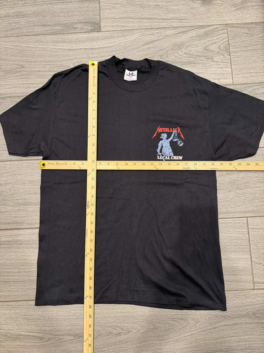 1988 Metallica Local Crew Black T-Shirt And Justice for All Large